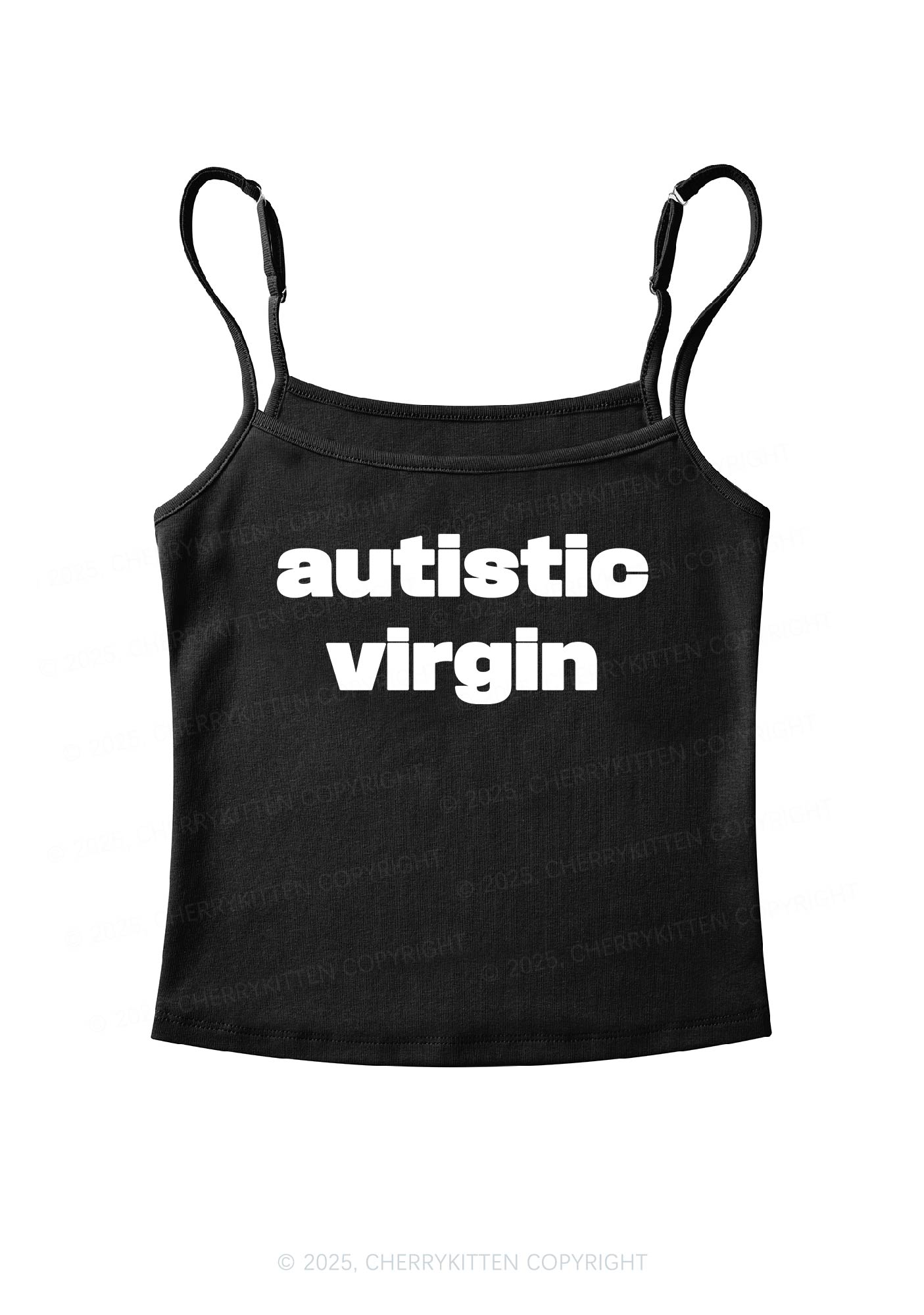 Autistic Virgin Y2K Spaghetti Strap Cami Cherrykitten