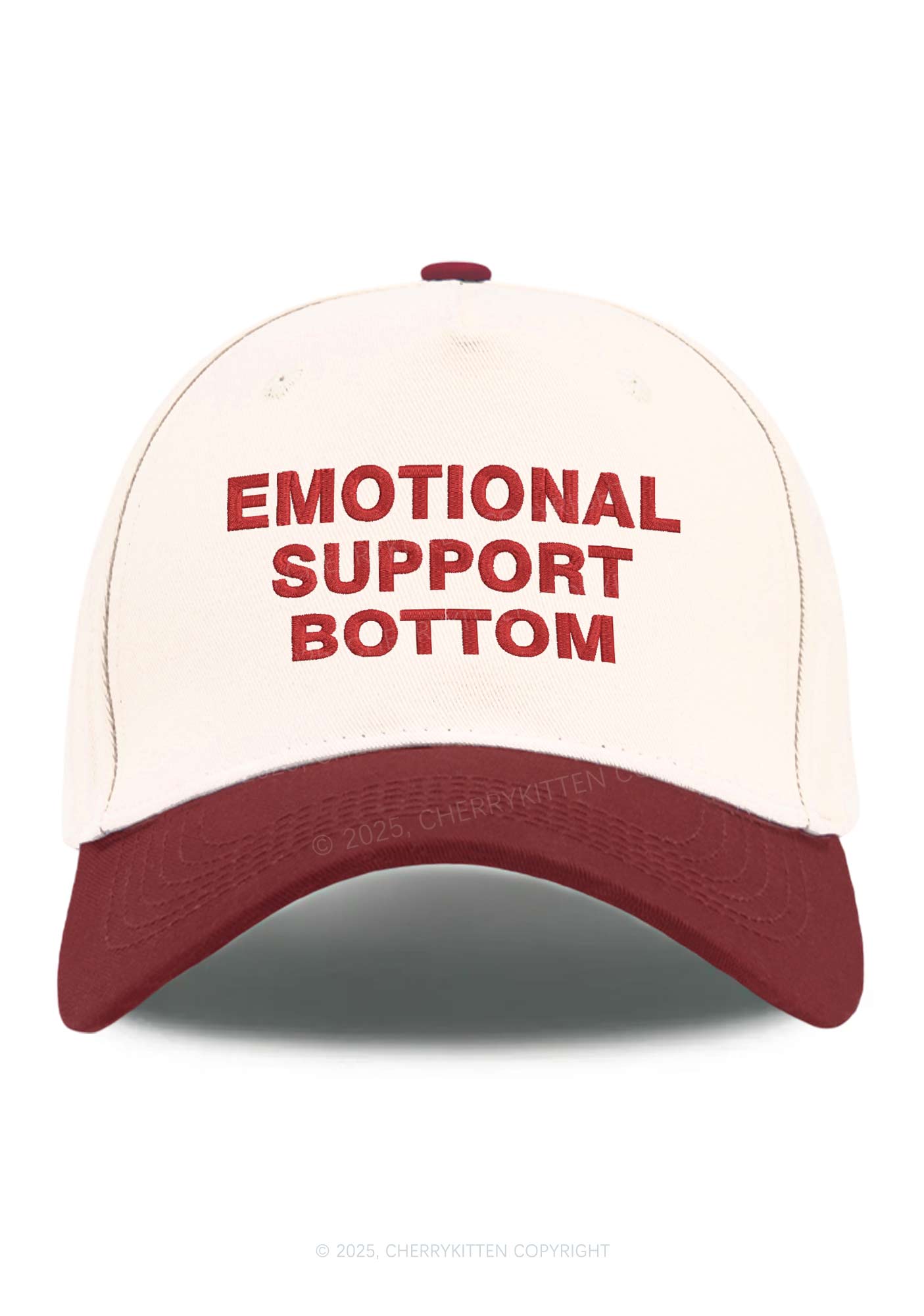 Emotional Support Bottom Pride Y2K Color Block Baseball Cap Cherrykitten