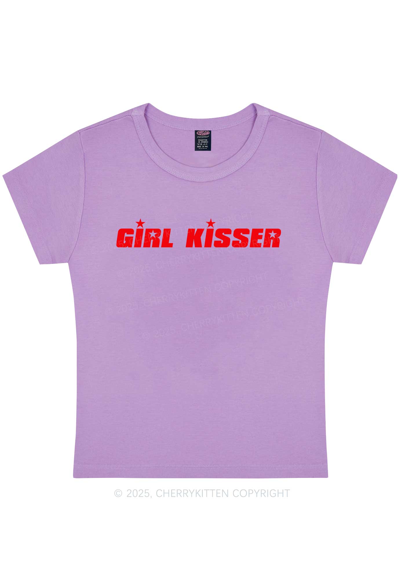Girl Kisser Star Y2K Baby Tee Cherrykitten