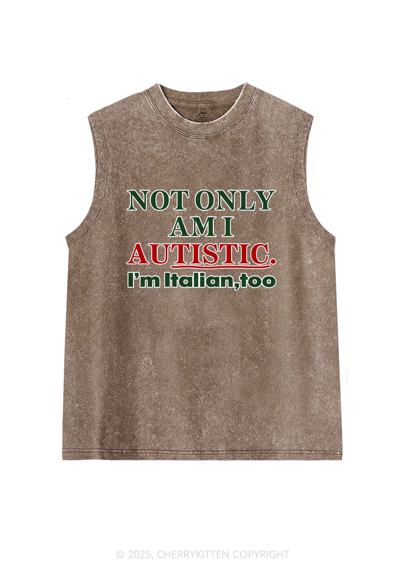 Not Only Autistic Y2K Washed Muscle Tank Cherrykitten
