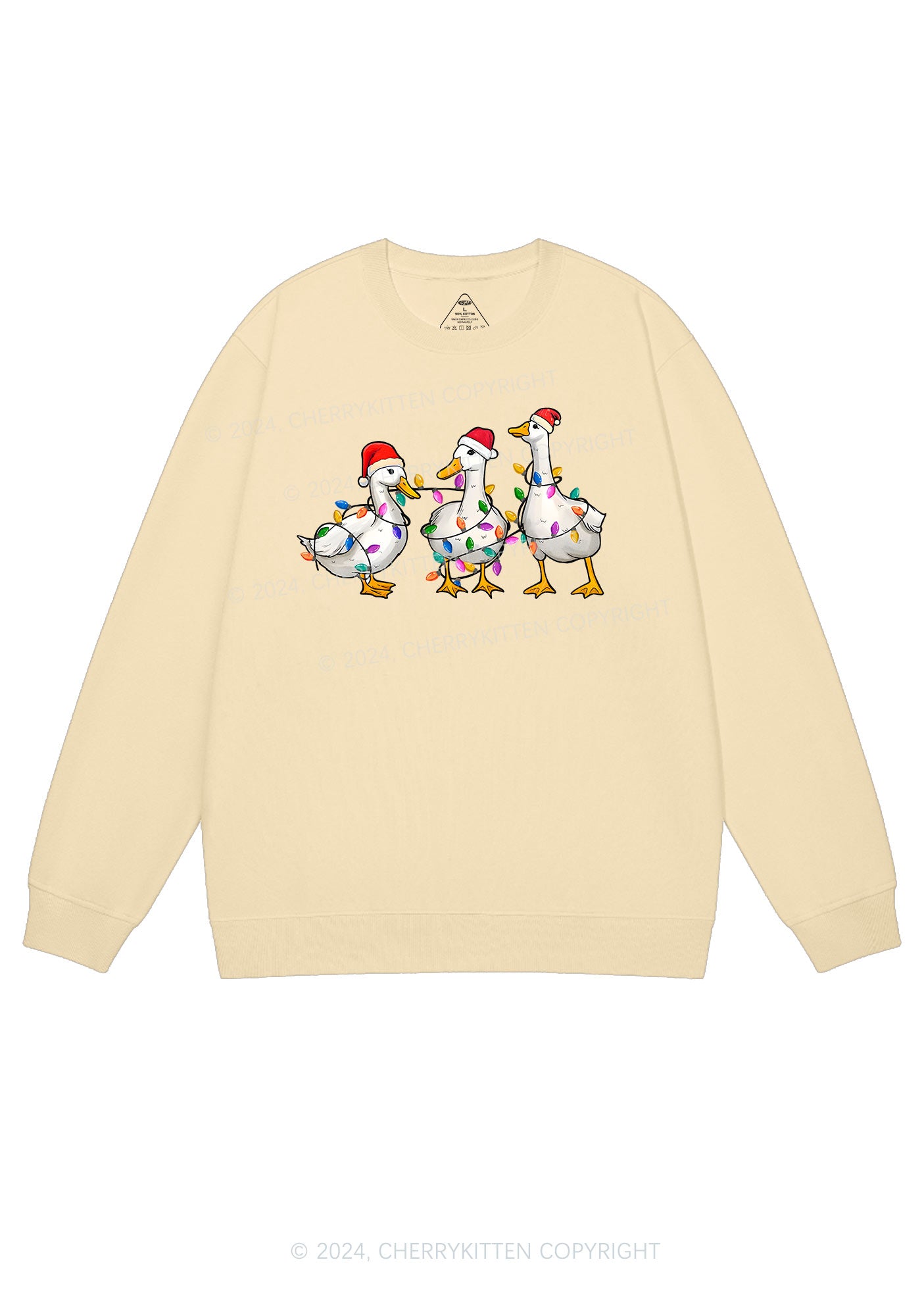 Christmas Santa Duck Y2K Sweatshirt Cherrykitten