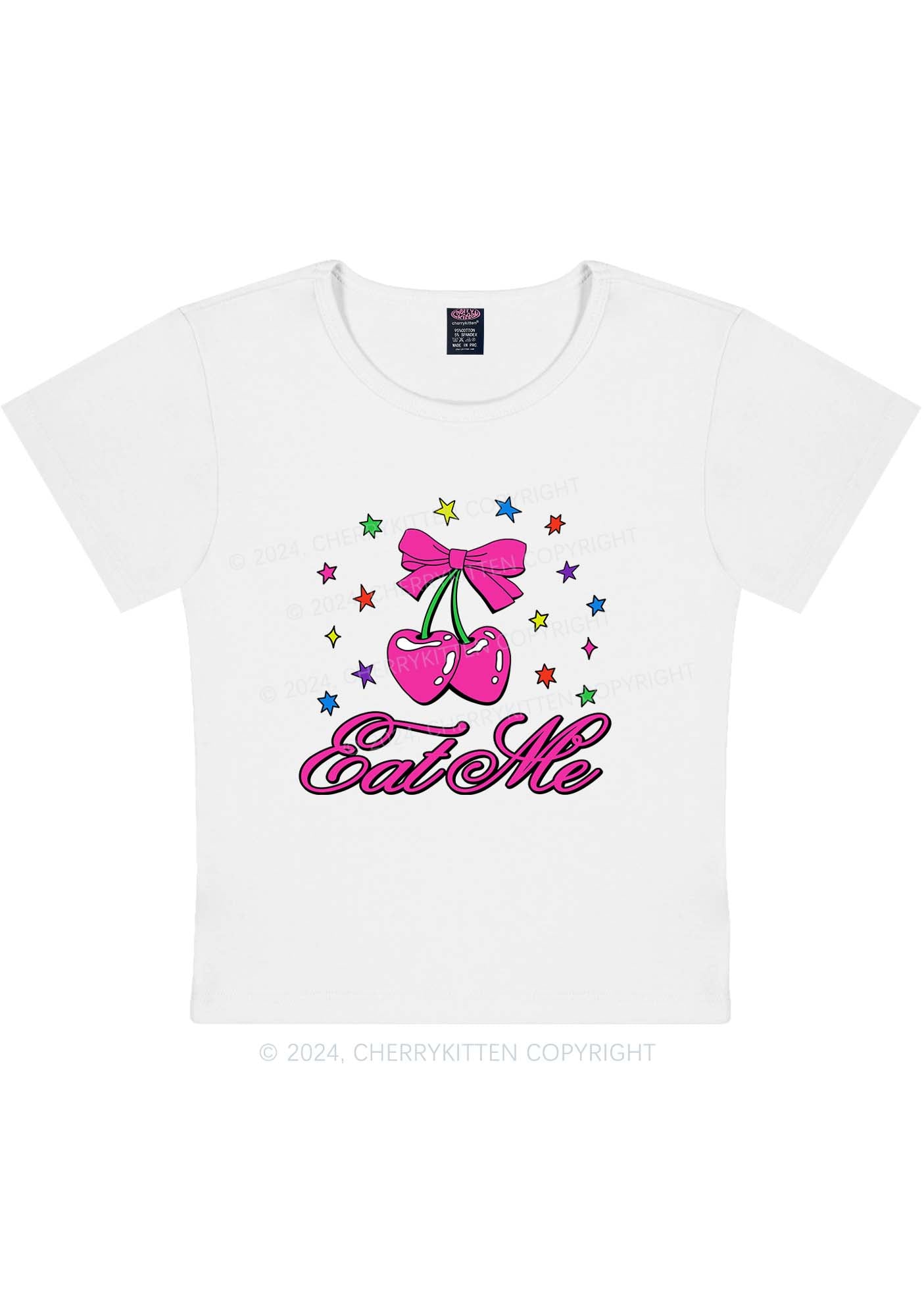 Eat Me Cherry Y2K Baby Tee Cherrykitten