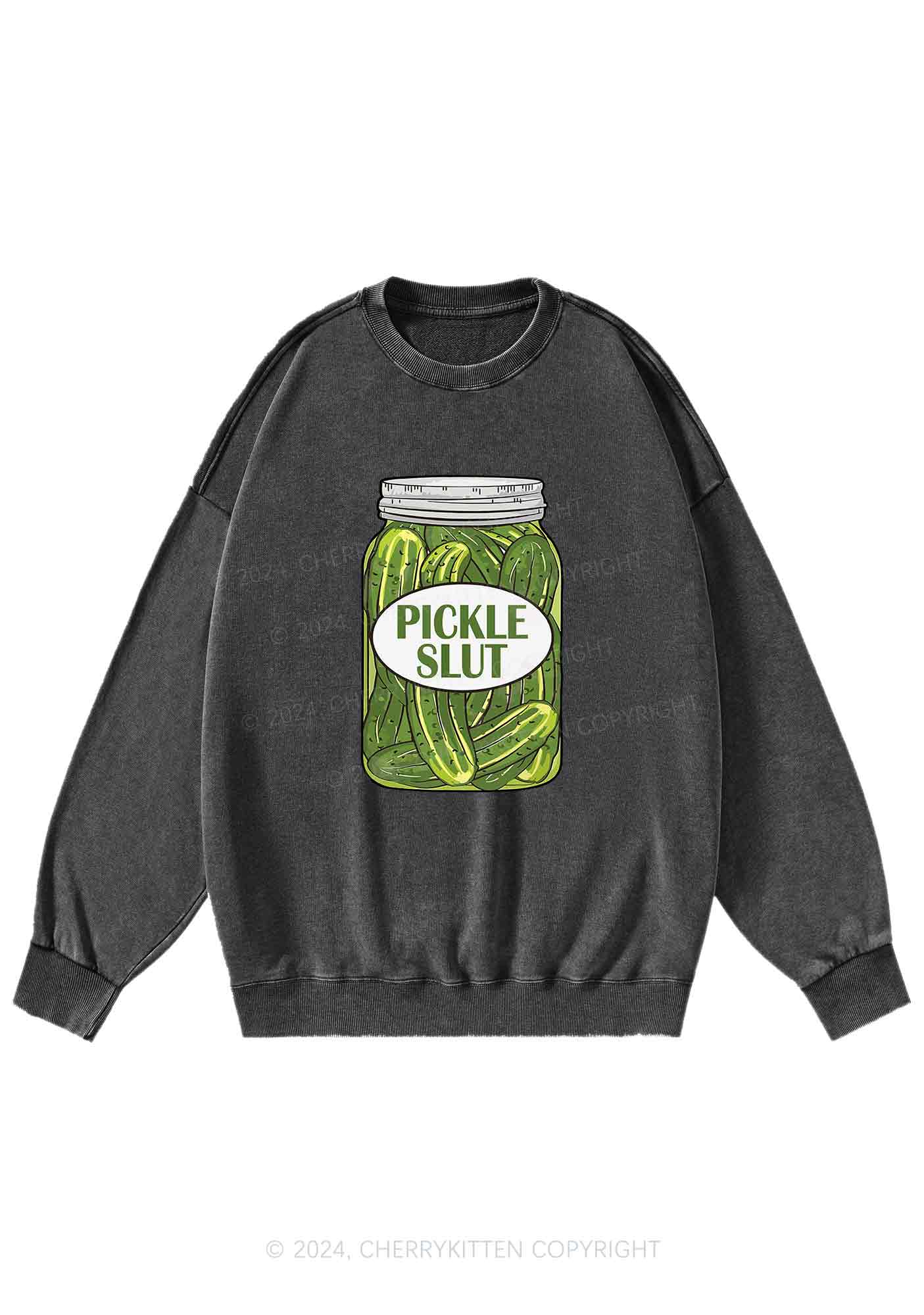 Pickle Slxt Y2K Washed Sweatshirts Cherrykitten