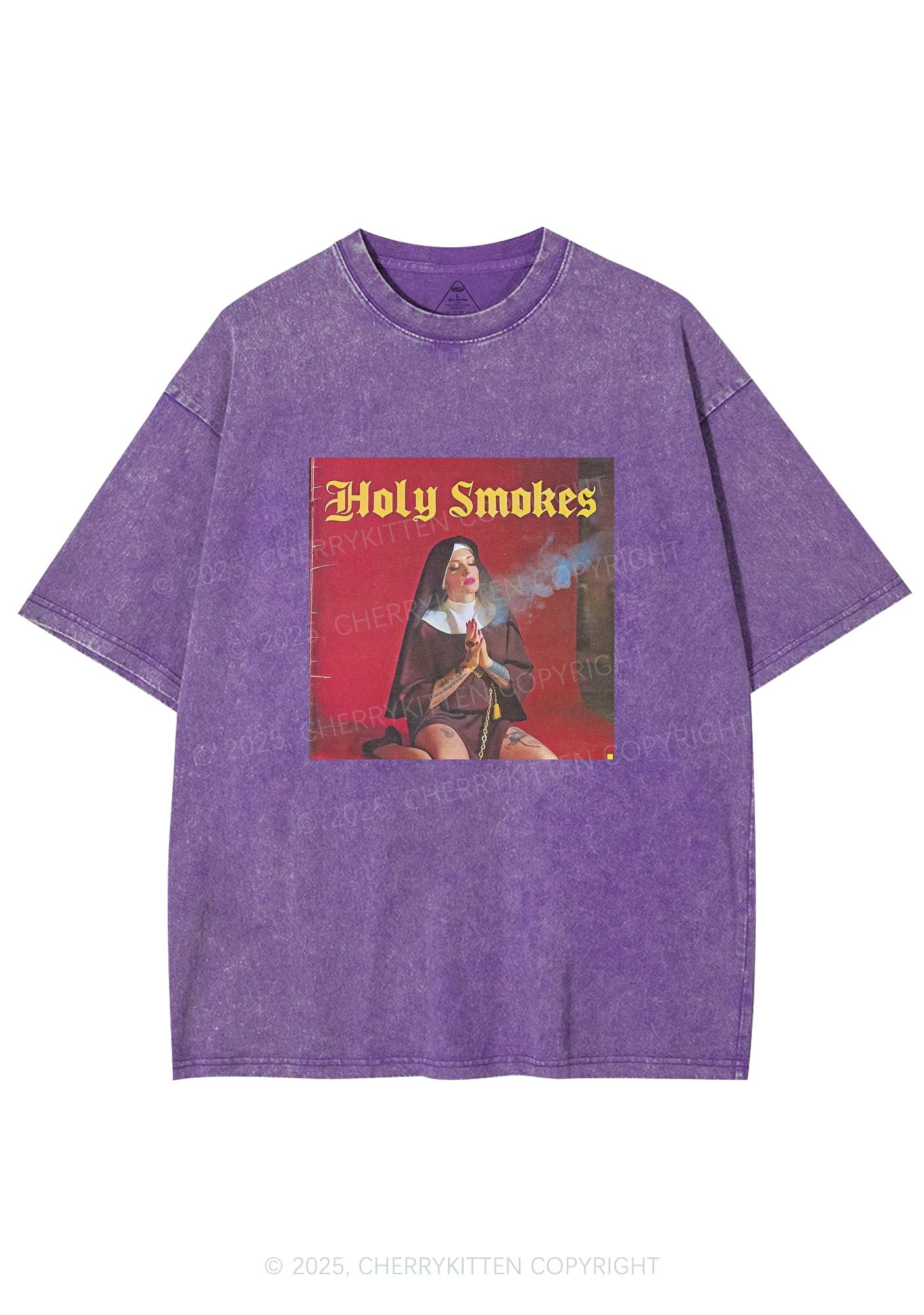 Holy Smokes Y2K Washed Tee Cherrykitten