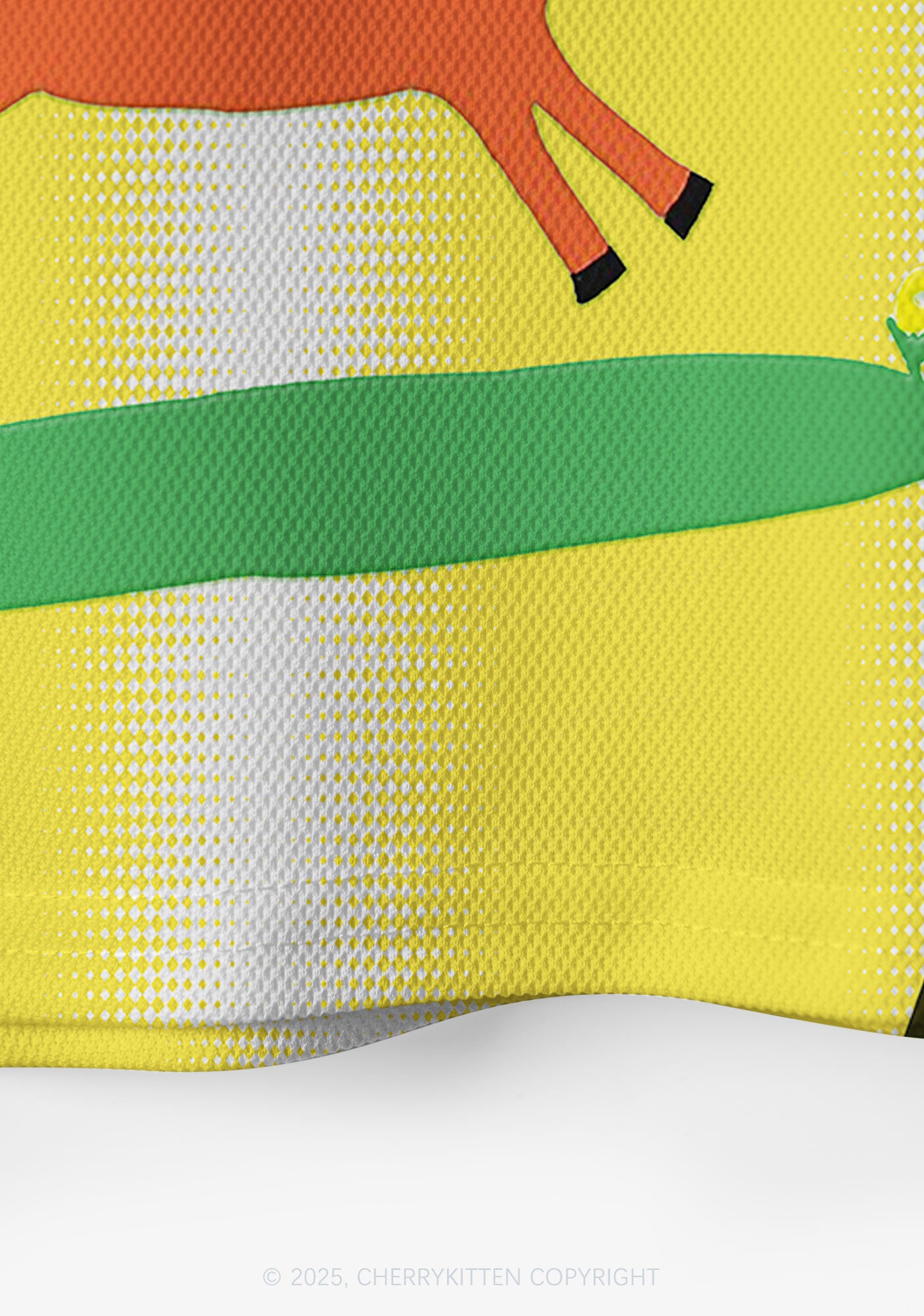 Custom Yellow Pony Y2K Crop Sport Jersey Shirts Cherrykitten