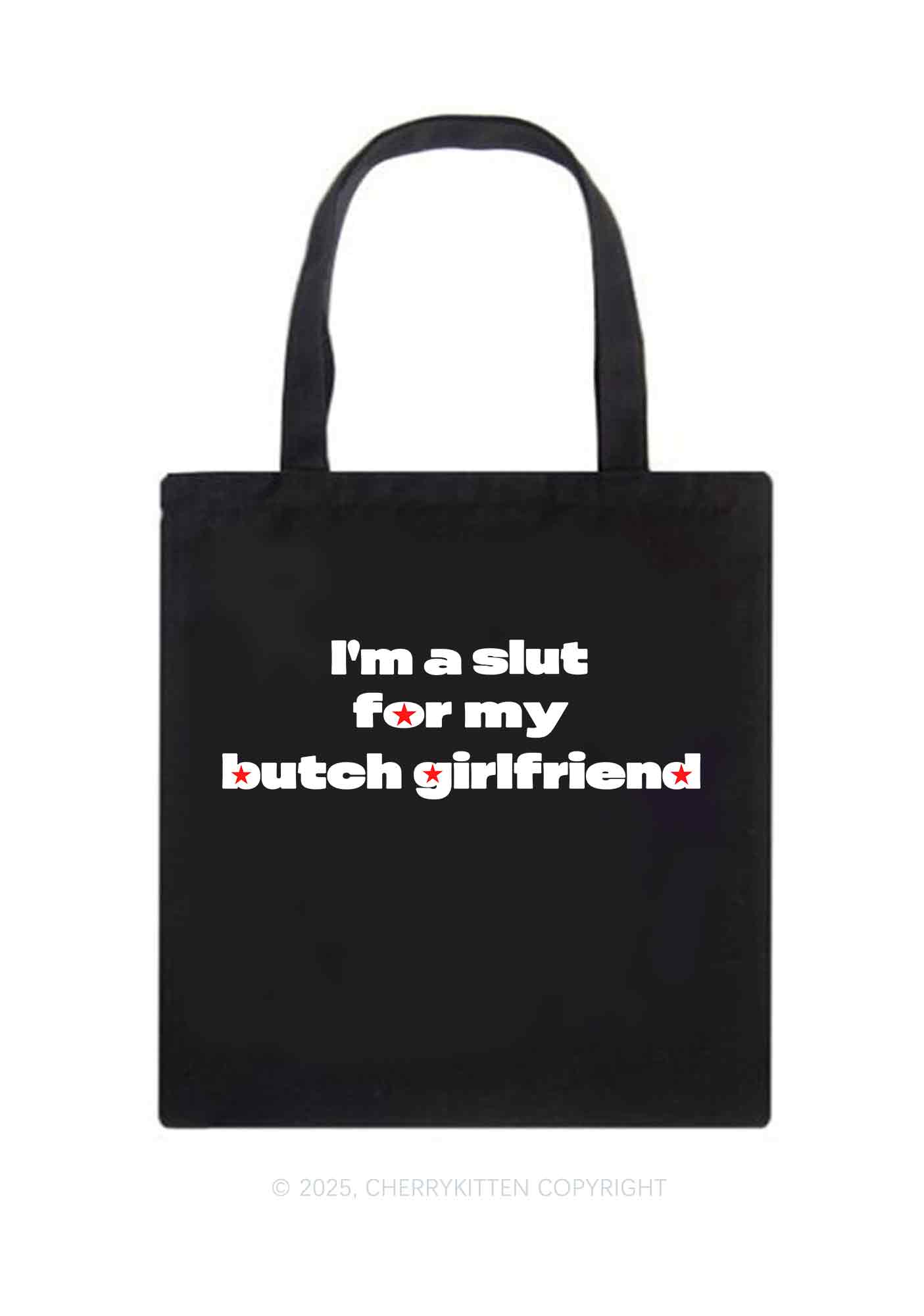 Slxt For Butch Girlfriend Pride Y2K Canvas Tote Bag Cherrykitten