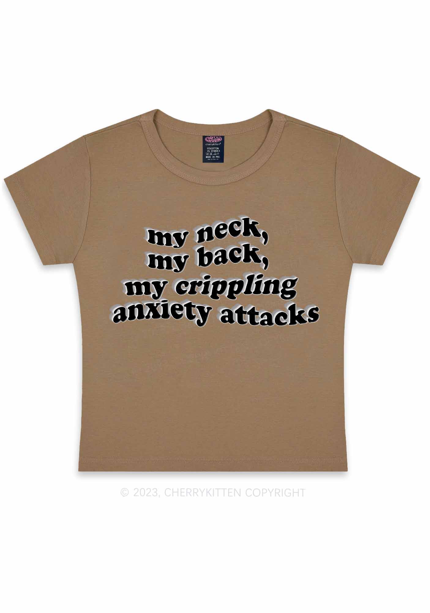 My Crippling Anxiety Attacks Y2K Baby Tee Cherrykitten