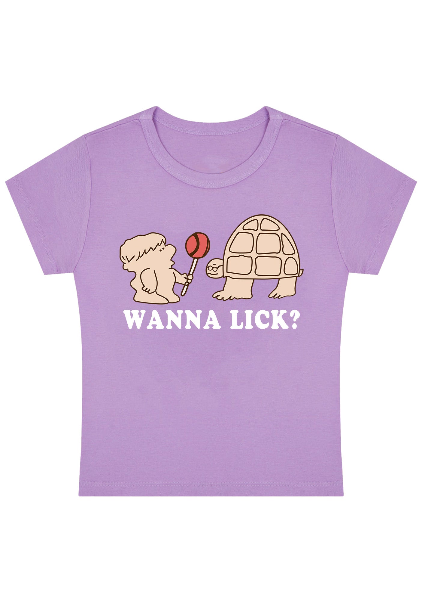 Curvy Wanna Lick Lollipop Baby Tee