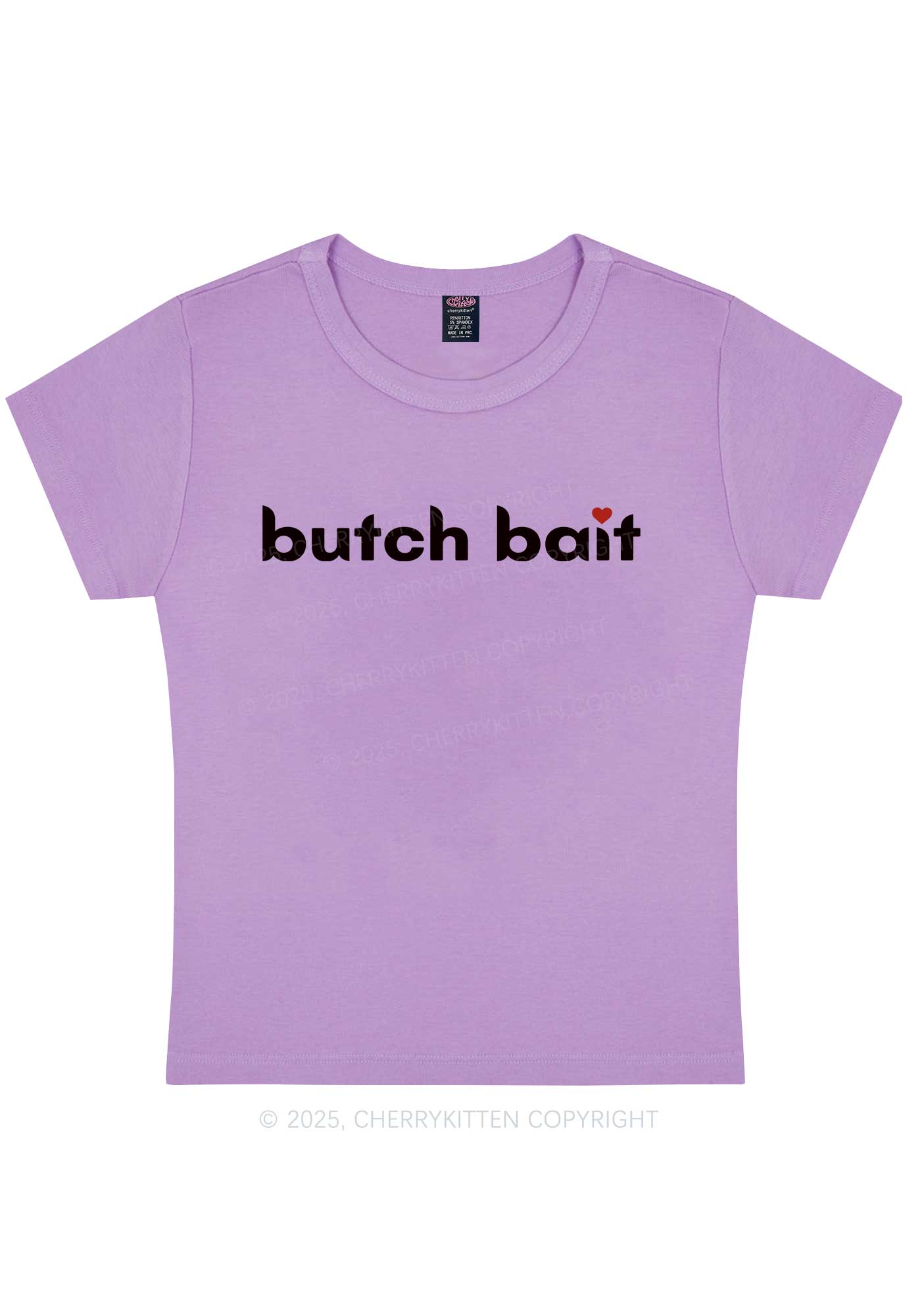 Butch Bait Heart Y2K Baby Tee Cherrykitten