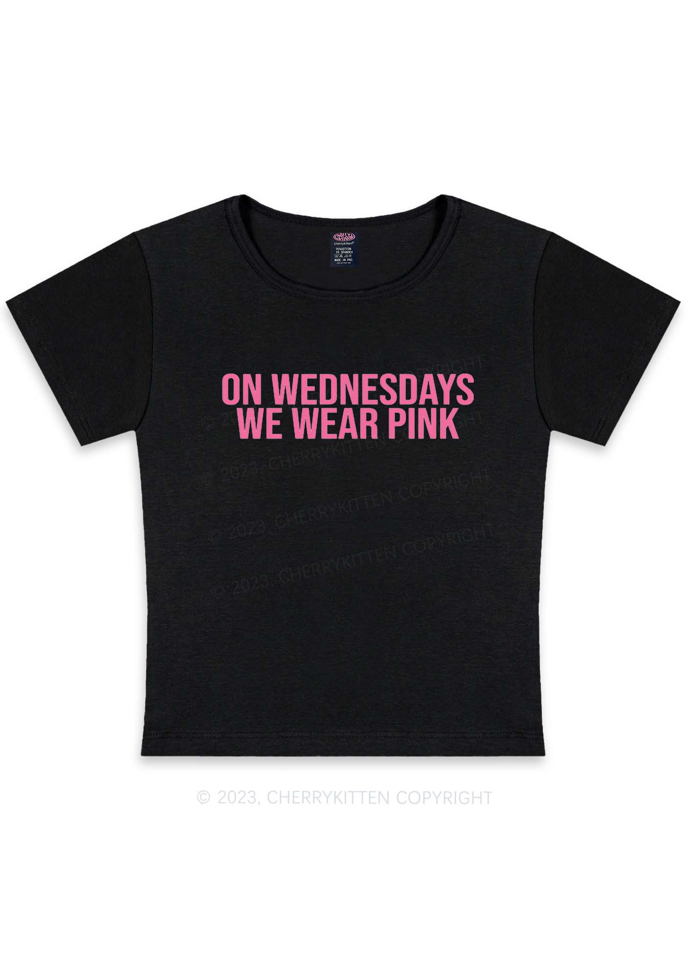 Curvy We Wear Pink Y2K Baby Tee Cherrykitten