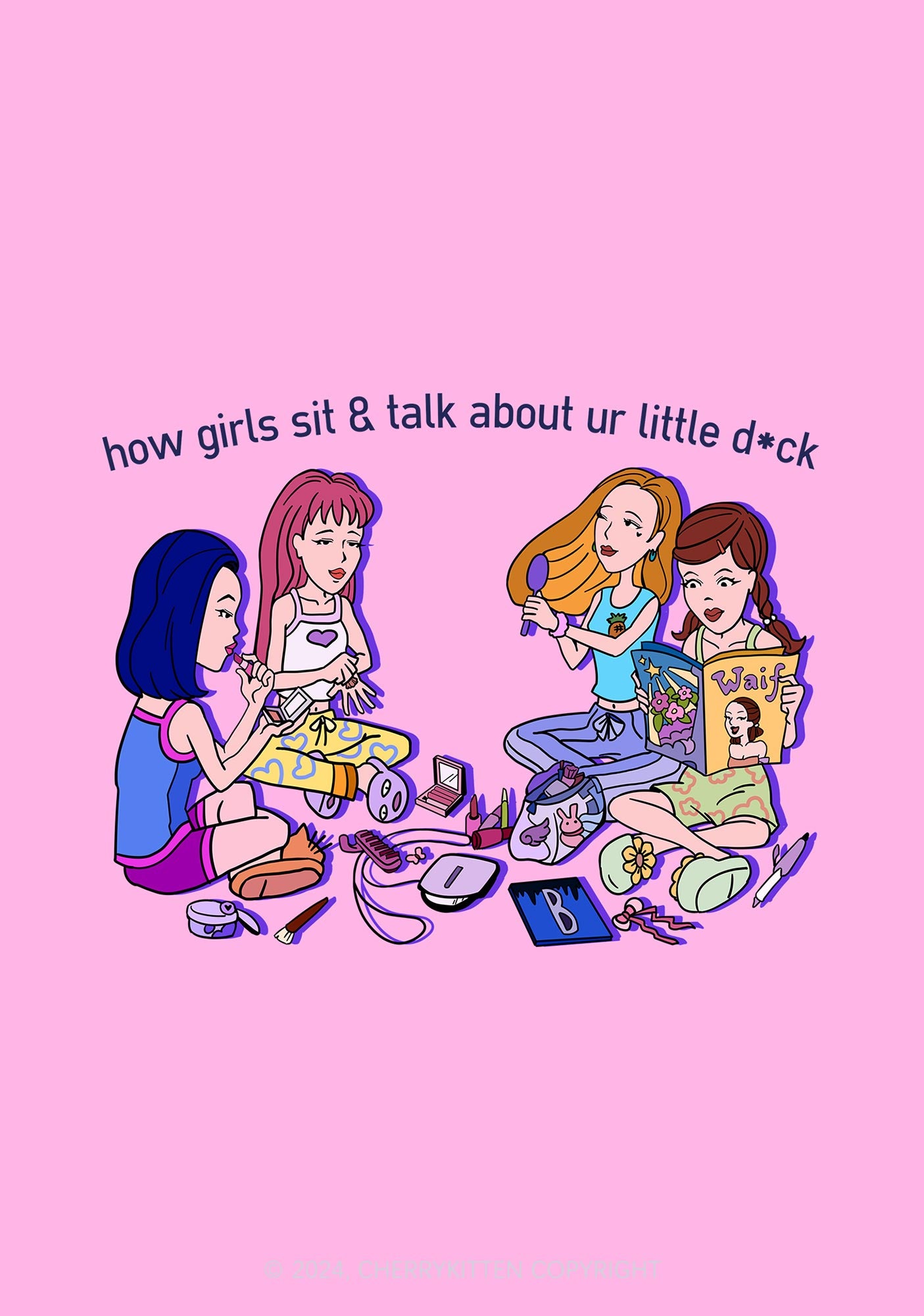 Girls Sit&Talk 1Pc Y2K Pin Badge Cherrykitten