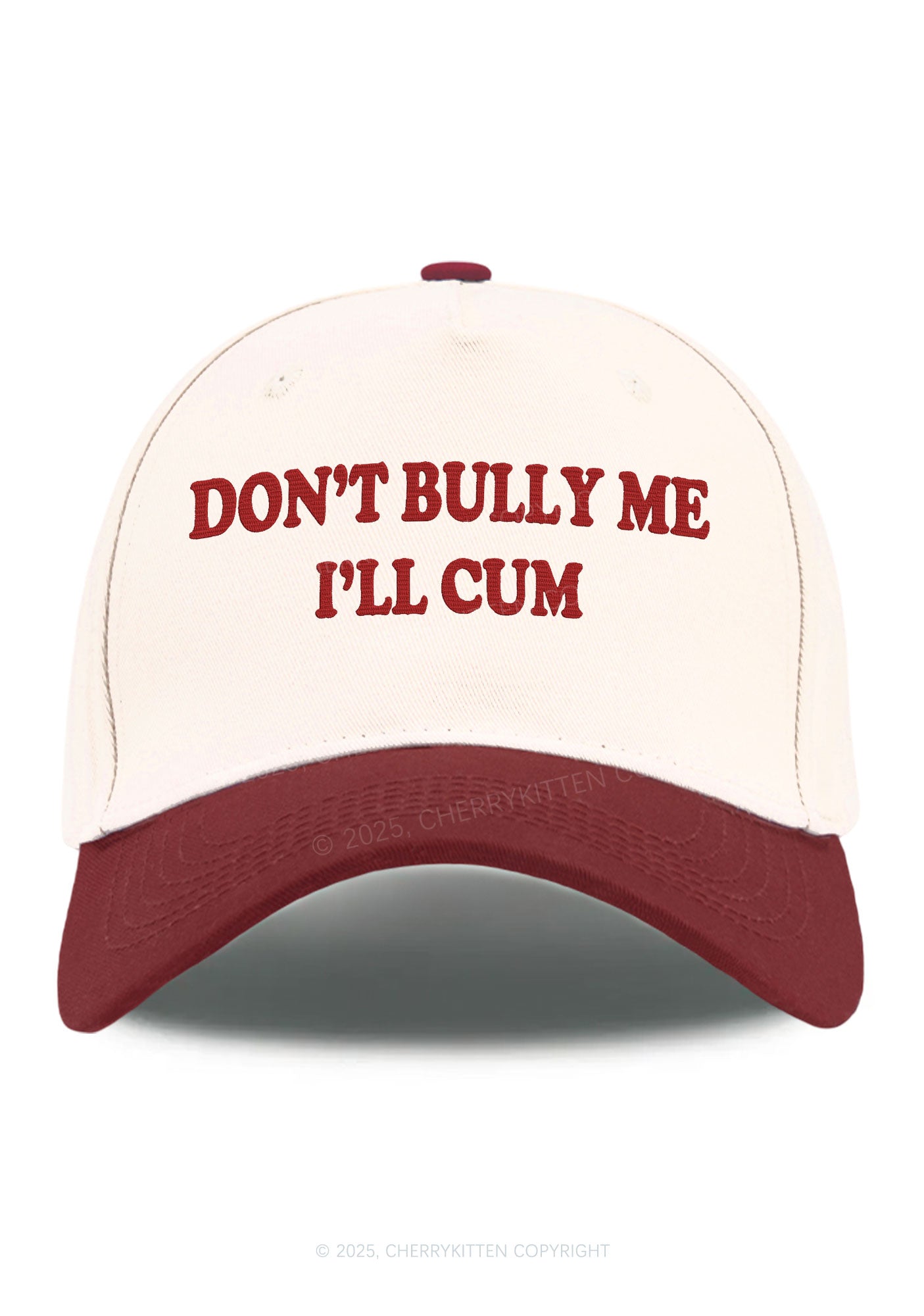 Embroidered Dont Bully Me Y2K Color Block Baseball Cap Cherrykitten