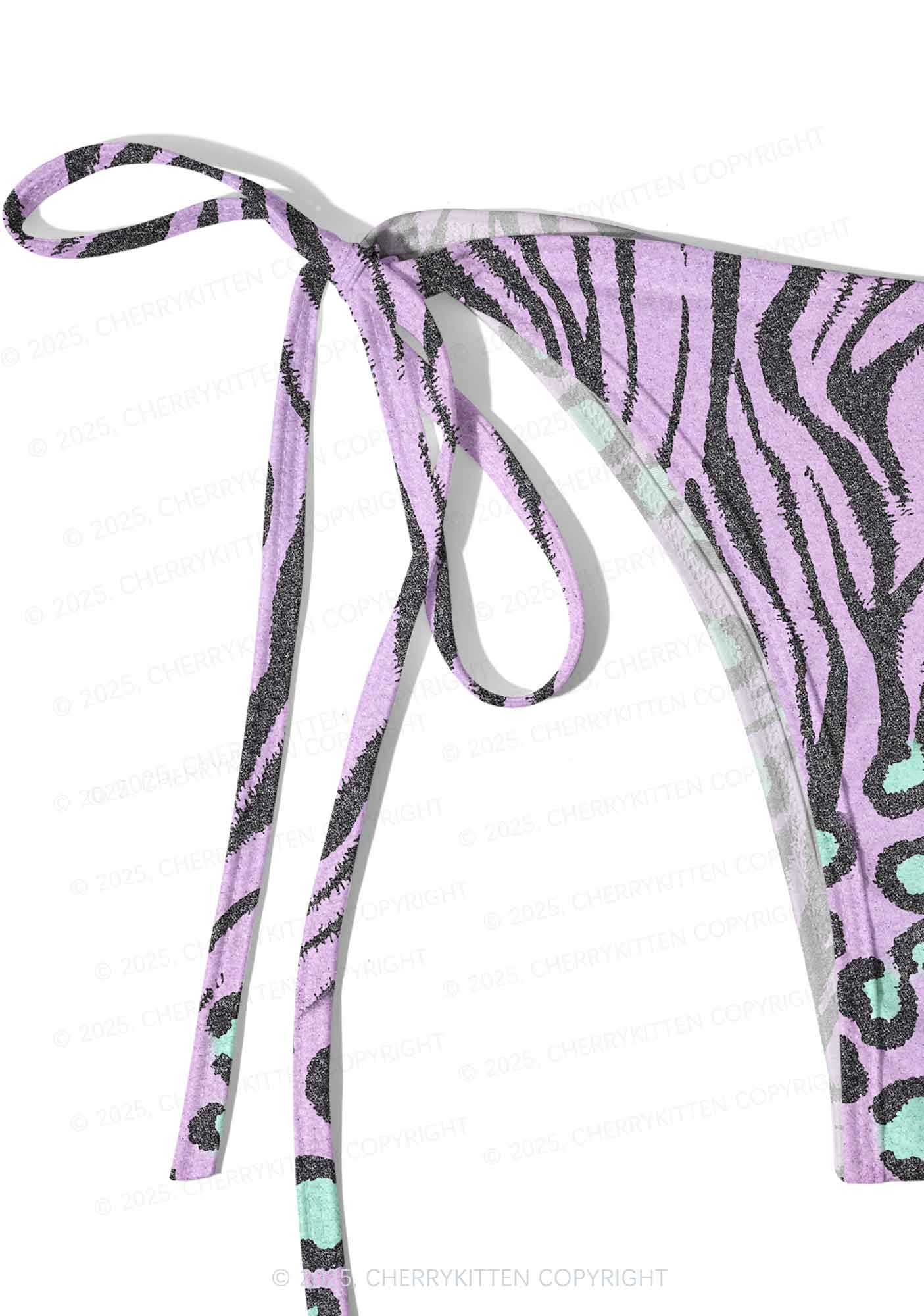Zebra And Leopard Y2K Print Bikini Set Cherrykitten