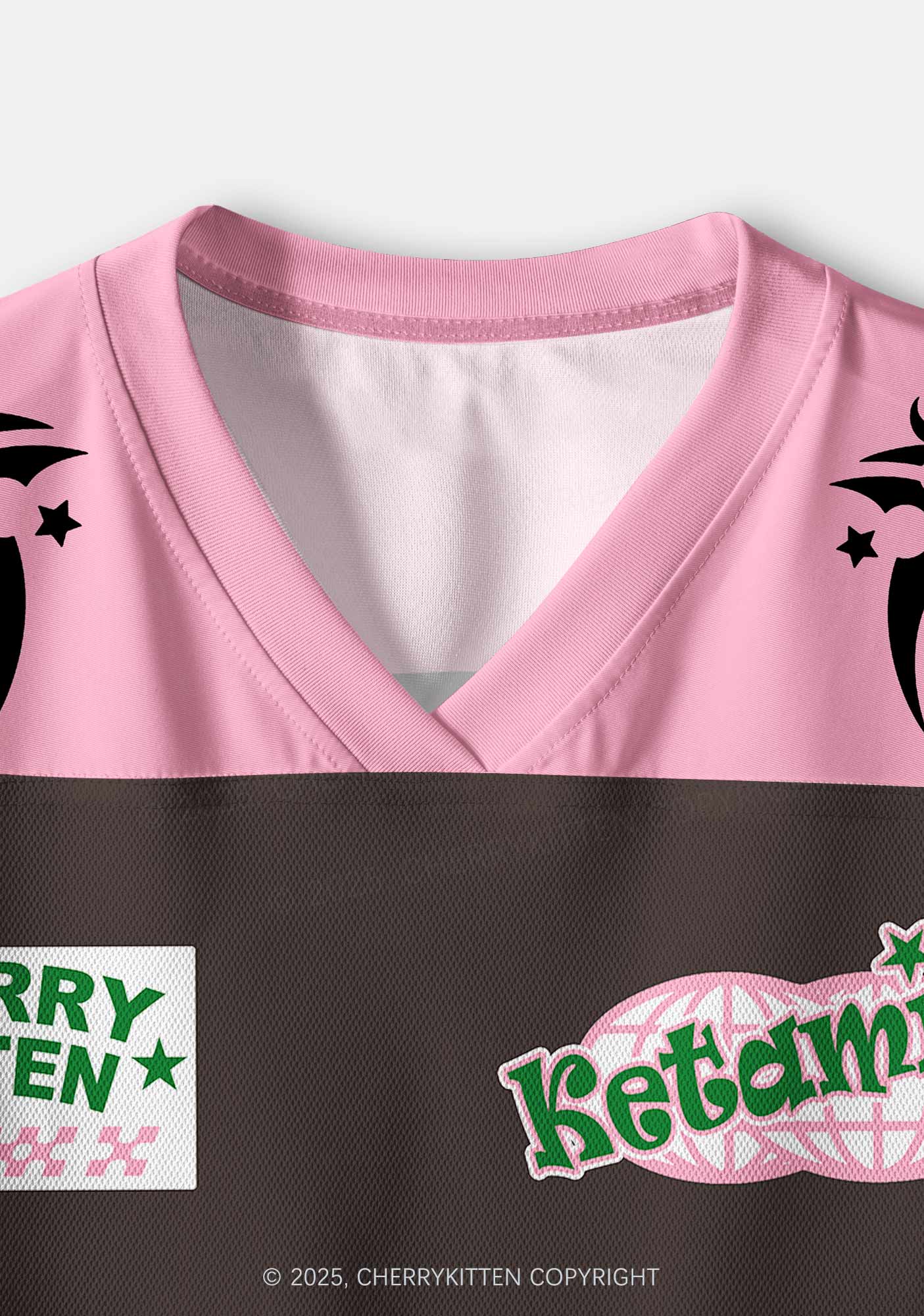 Custom Pink Ketamxxe Y2K Crop Sport Jersey Shirts Cherrykitten