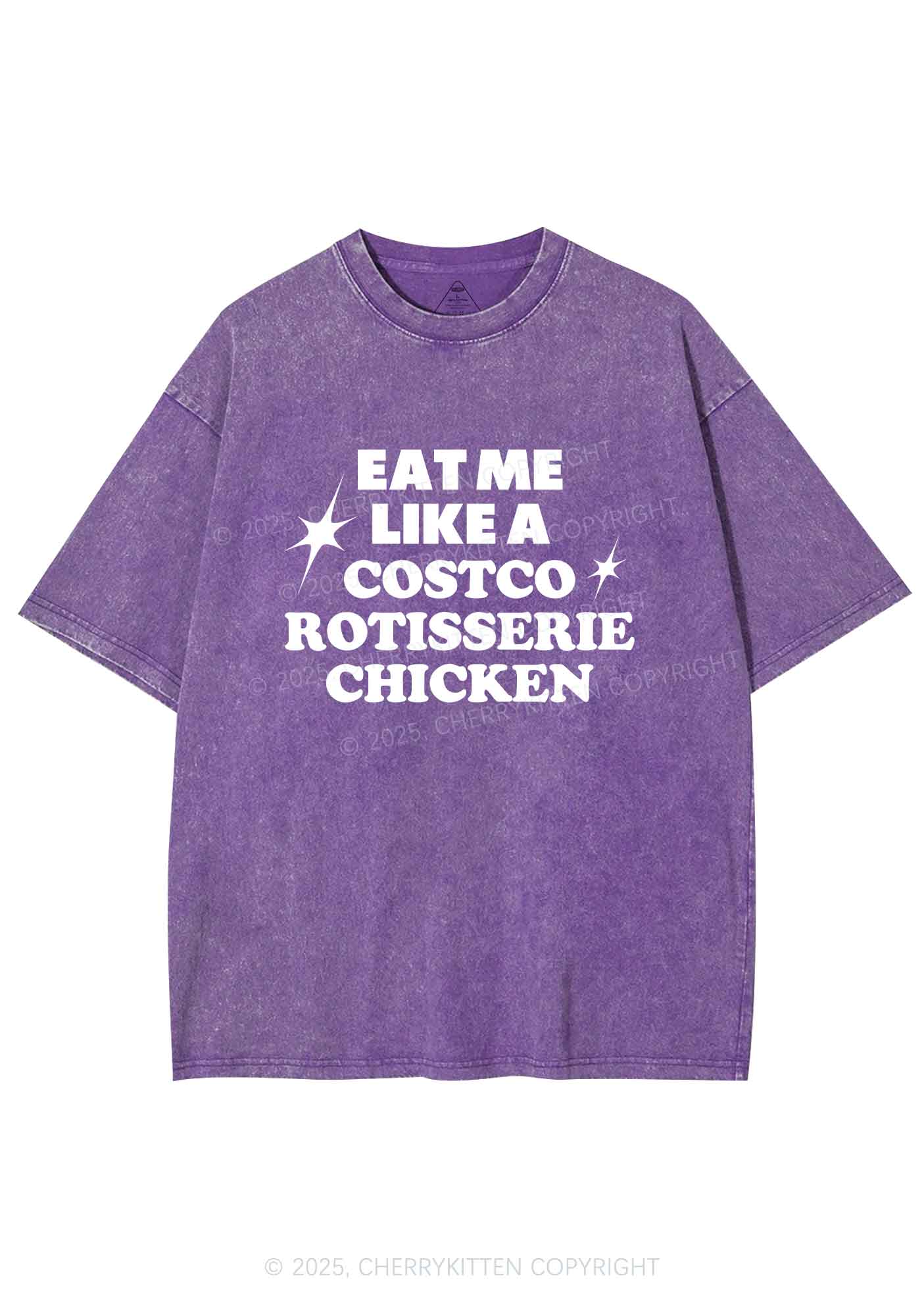 Eat Me Like Chicken Y2K Shirts Washed Tee Cherrykitten