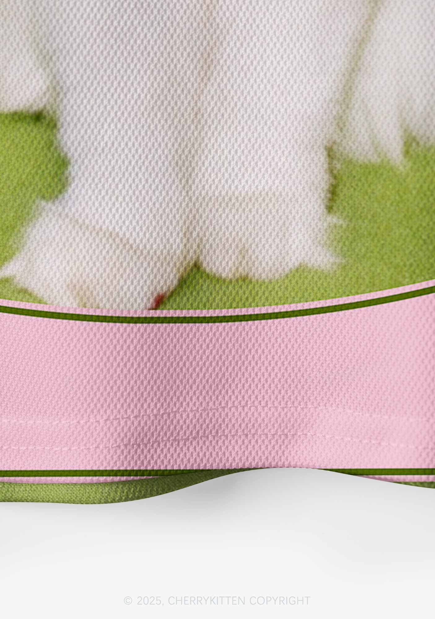 Custom Pink Bow Cat Y2K Crop Sport Jersey Shirts Cherrykitten