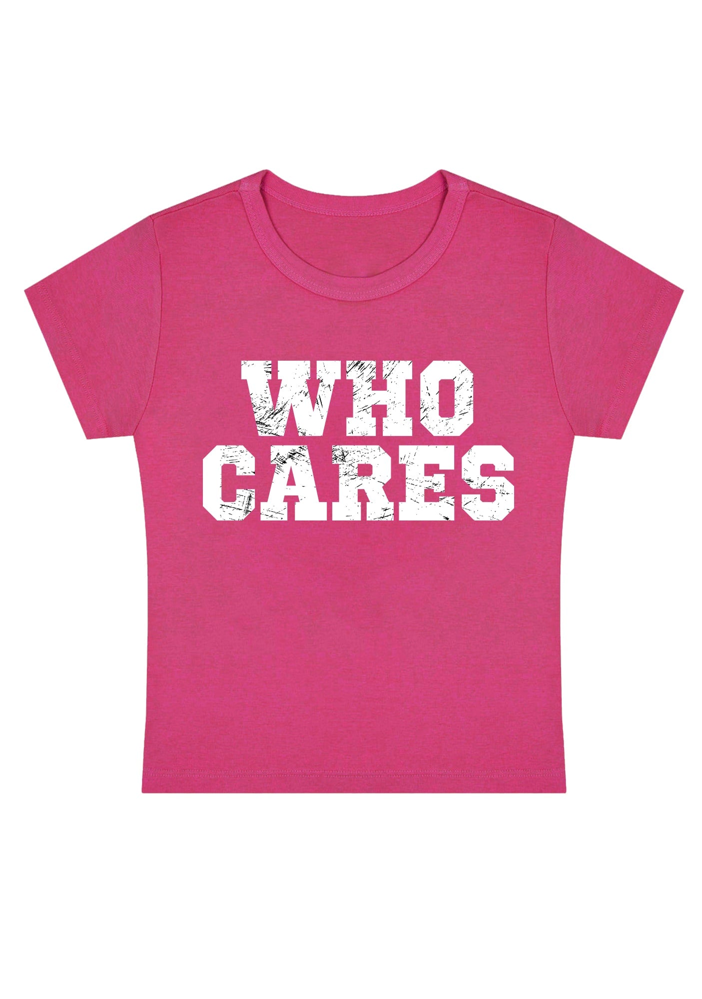 Curvy Who Cares Baby Tee