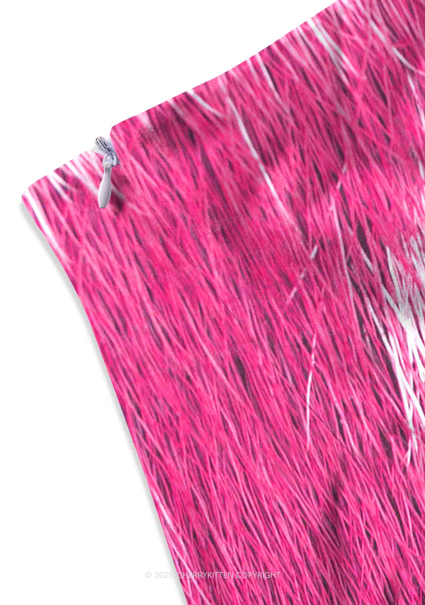 Femme And Rosy Fur Y2K Print Mini Skirt Cherrykitten