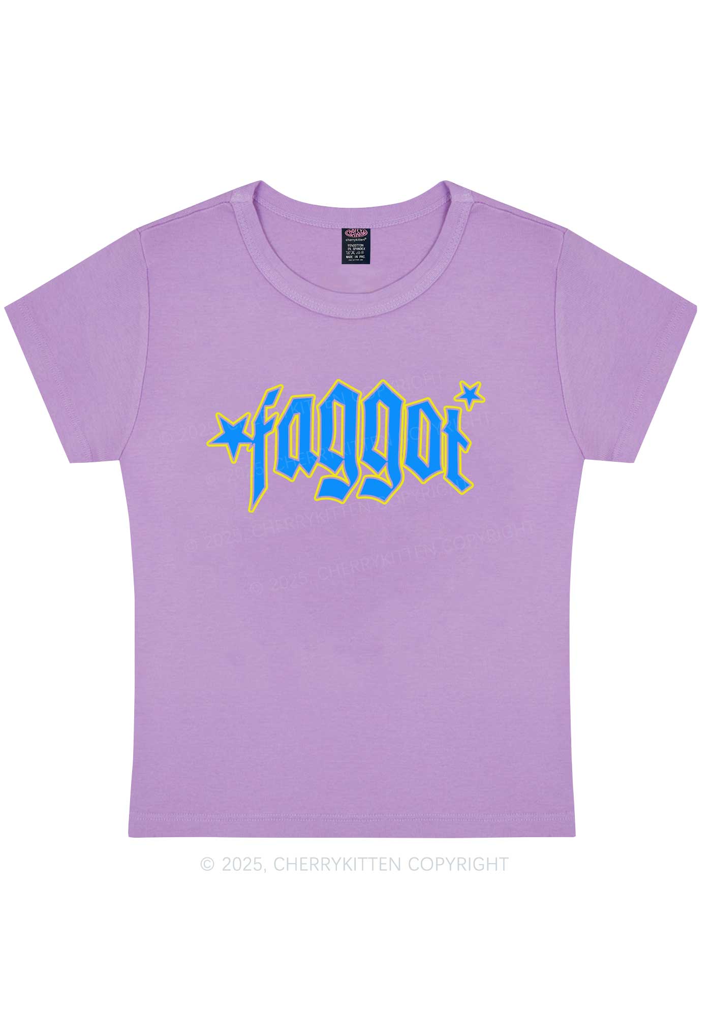 Faggot Stars Pride Y2K Baby Tee Cherrykitten