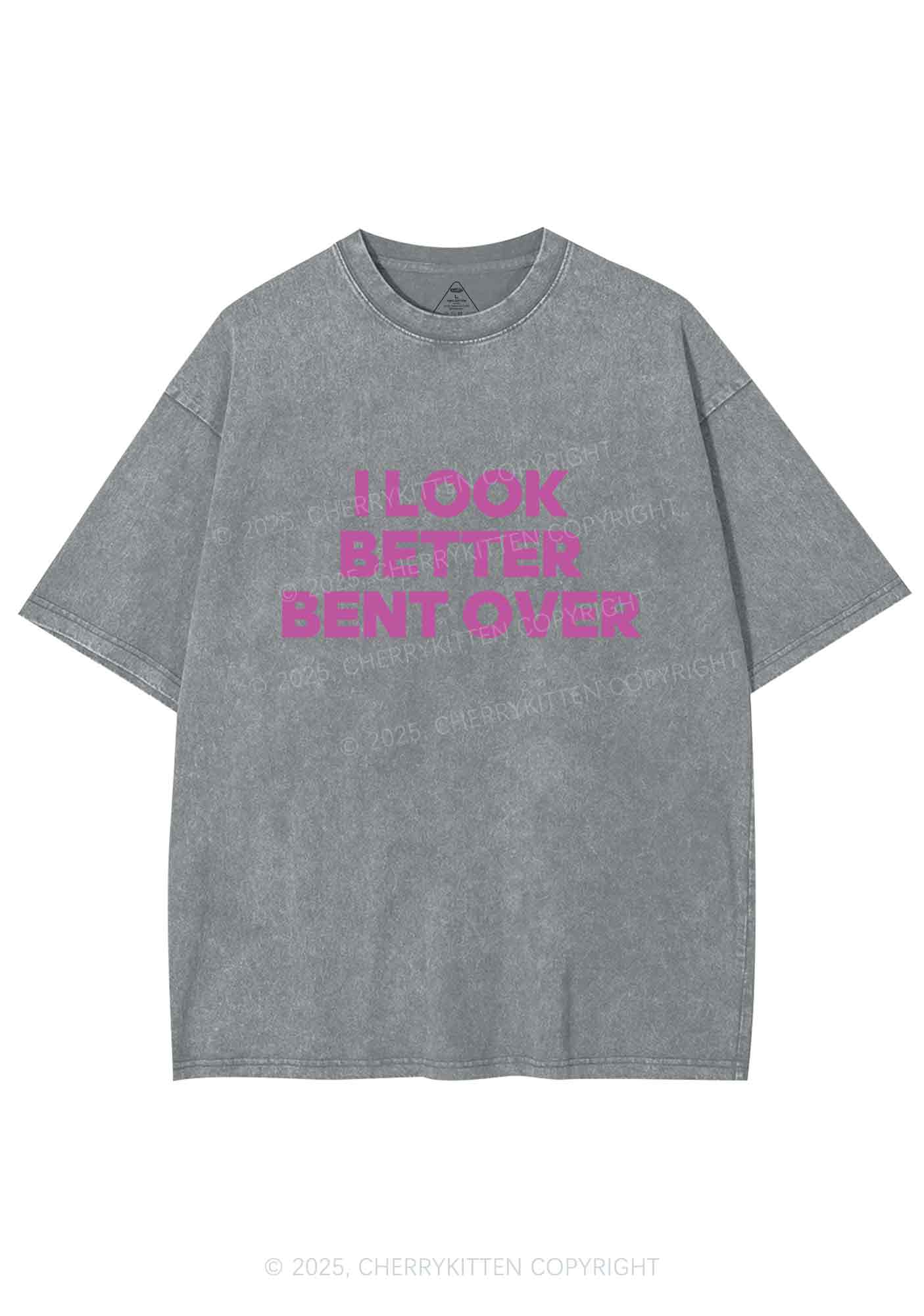 Look Better Bent Over Y2K Shirts Washed Tee Cherrykitten