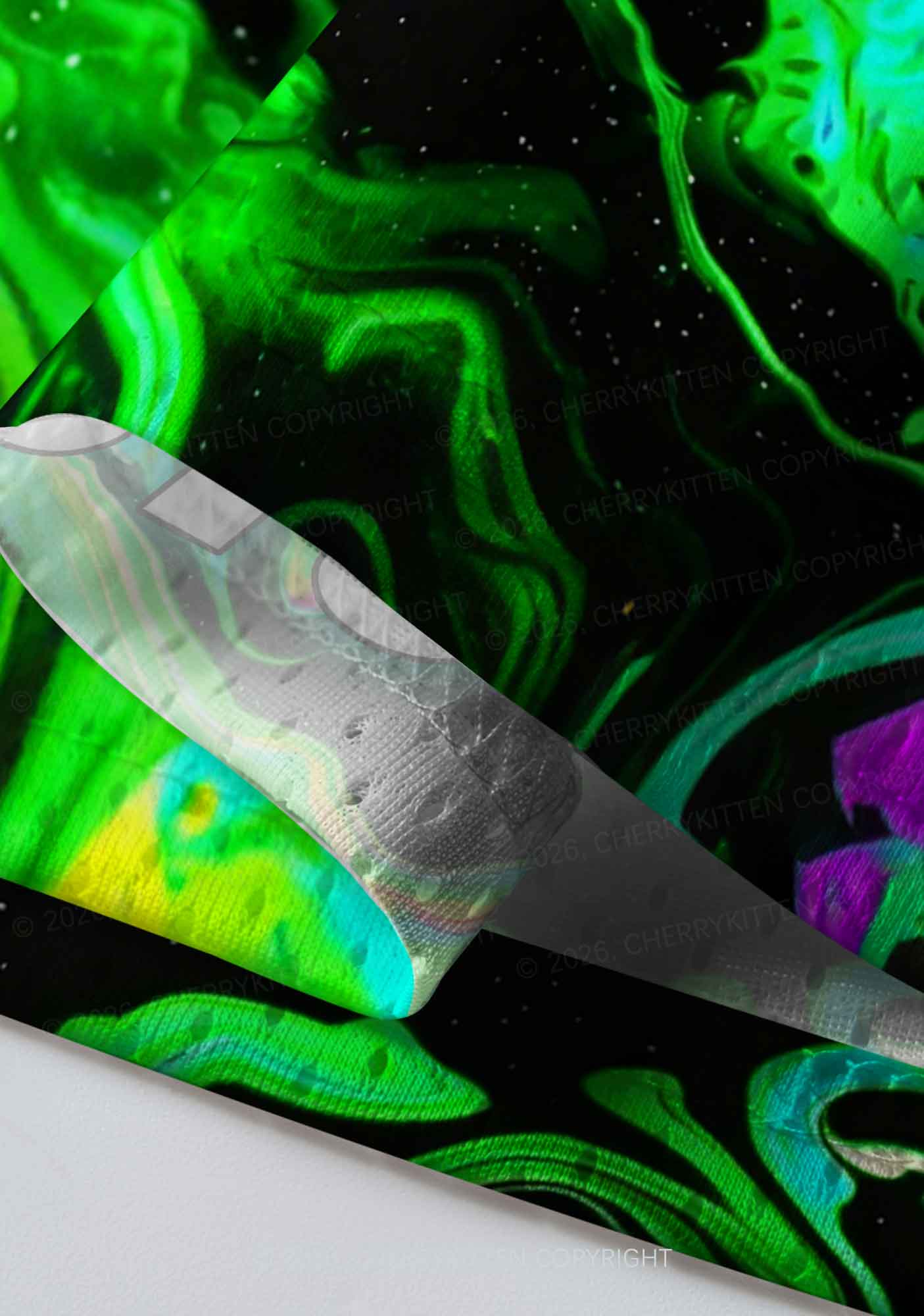 Green Liquid Swirl I Love Techno Slxts Y2K Sport Jersey Shirts Cherrykitten