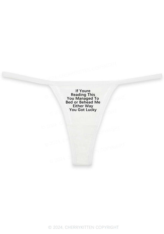 You Got Lucky Y2K Flat String Thong Cherrykitten