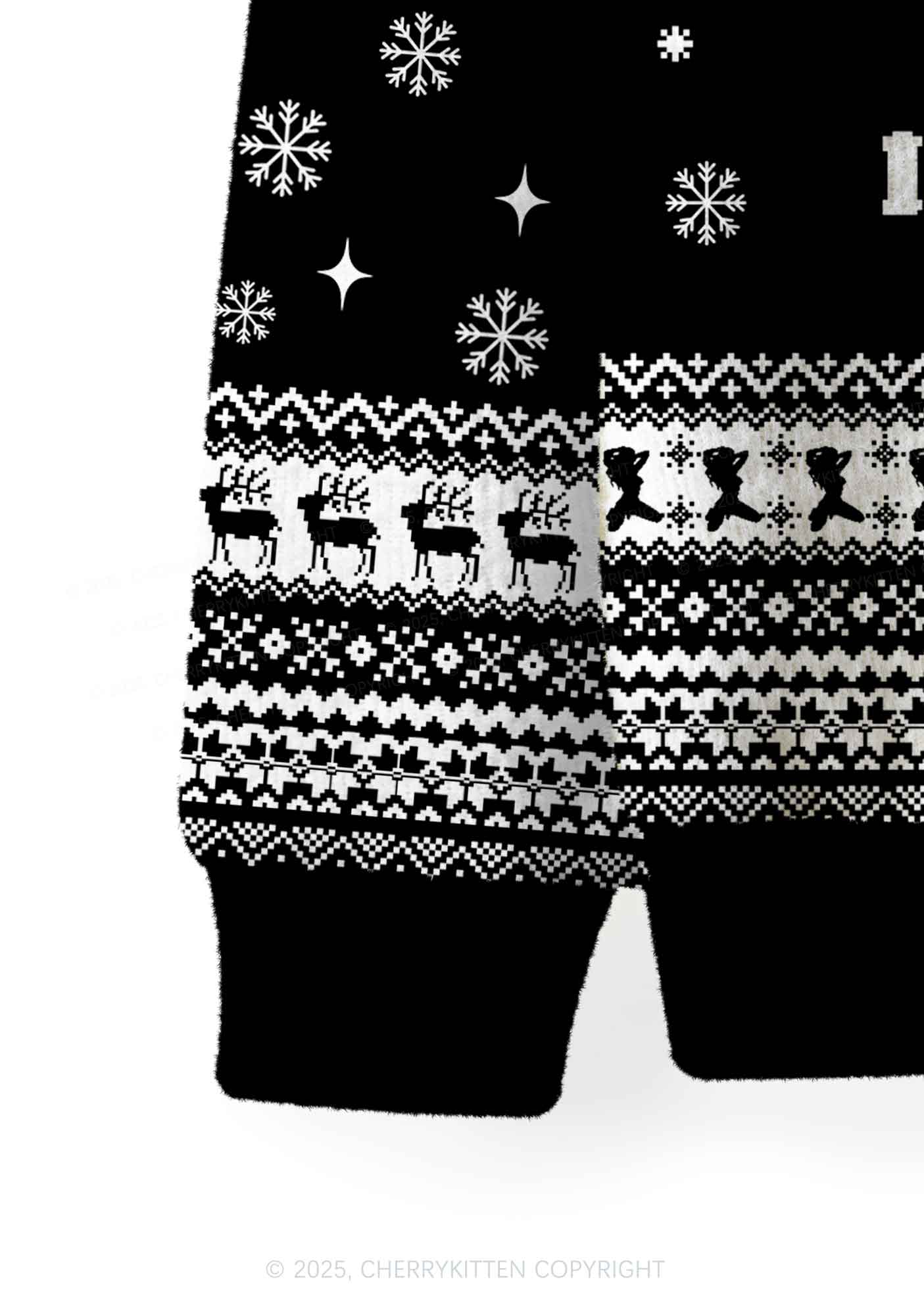 I Rode Faces Y2K Christmas Cardigan Knit Sweatshirt Cherrykitten