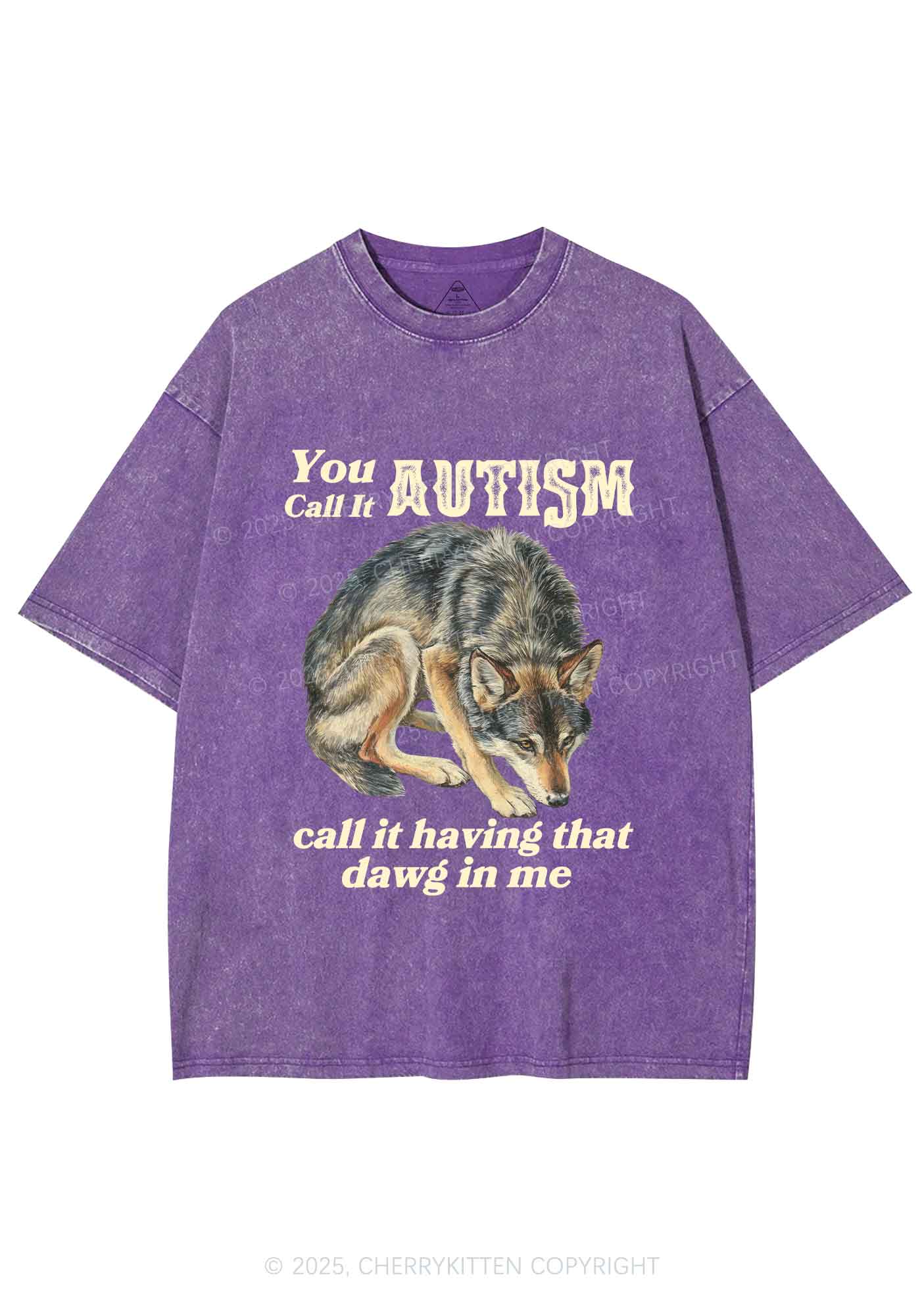 You Call It Autism Y2K Shirts Washed Tee Cherrykitten