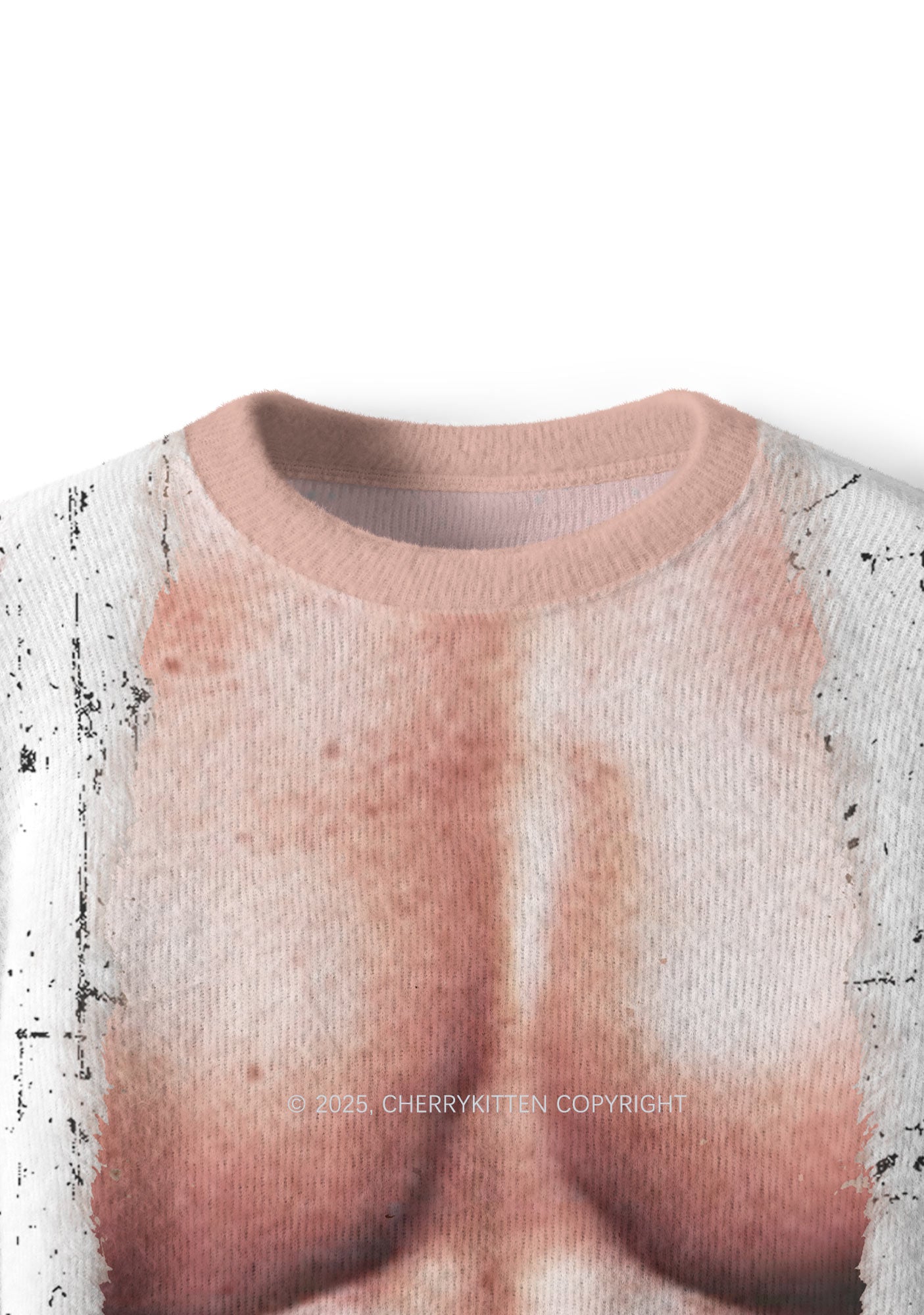 Muscle Santa Y2K Christmas Knit Sweatshirt Cherrykitten