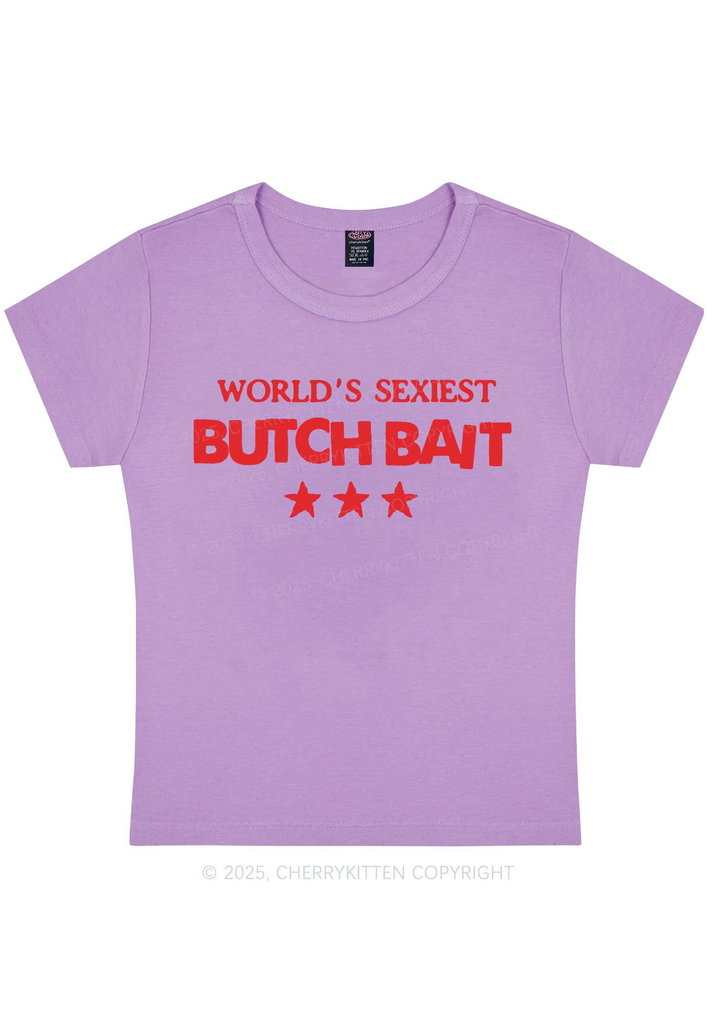Worlds Sexiest Butch Bait Pride Y2K Baby Tee Cherrykitten