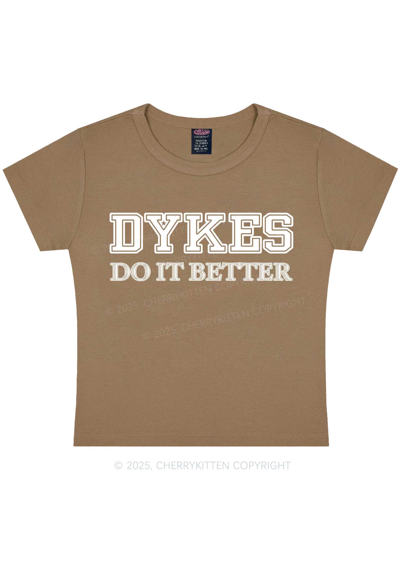 Dykes Do It Better Pride Y2K Baby Tee Cherrykitten
