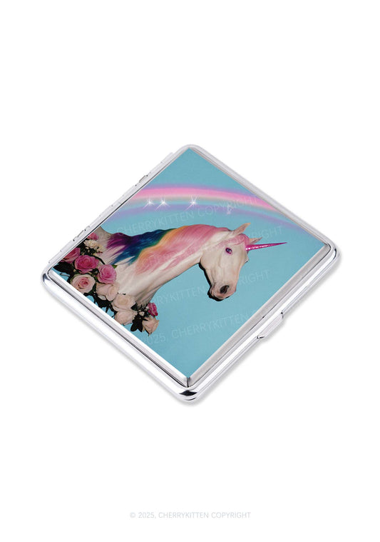Colorful Unicorn Y2K Cigarette Case Cherrykitten