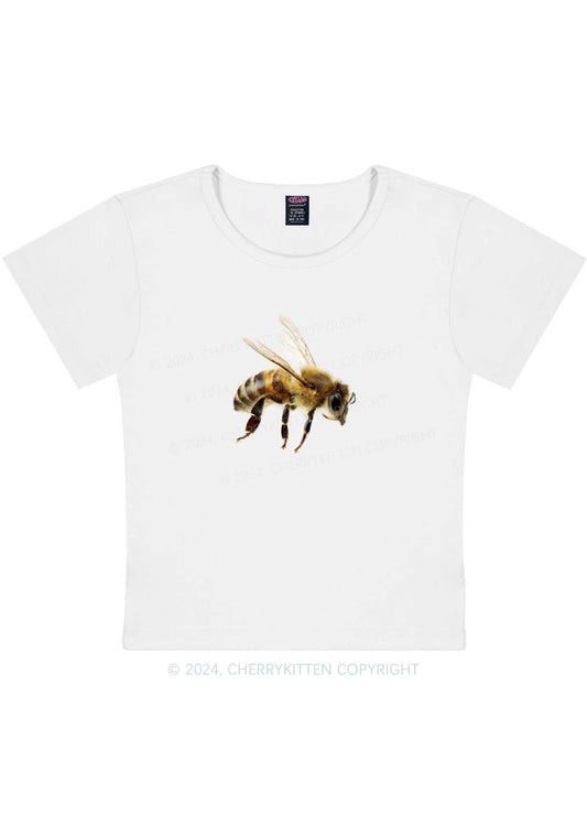 Flying Bee Y2K Baby Tee Cherrykitten