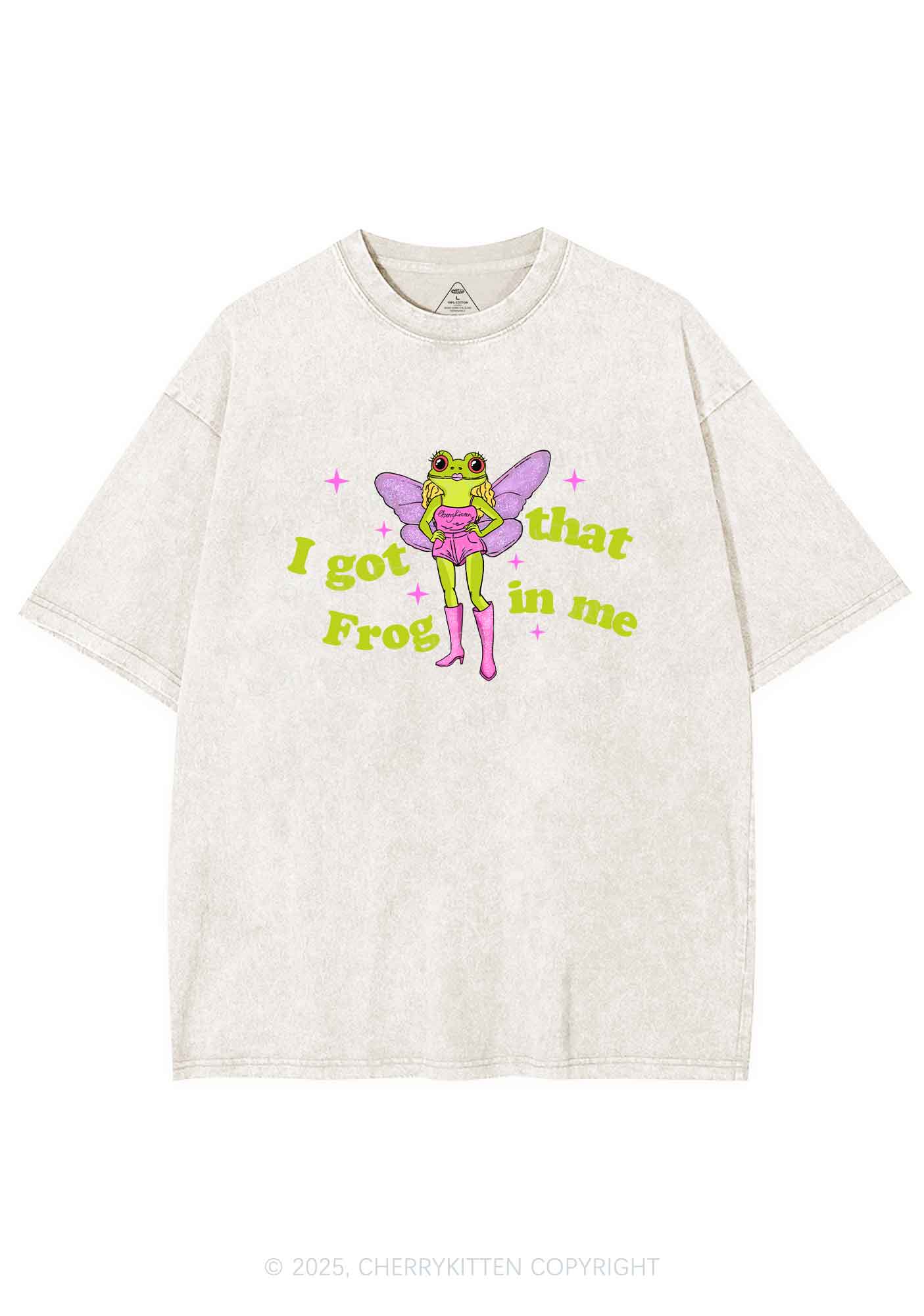 I Got That Frog Y2K Shirts Washed Tee Cherrykitten