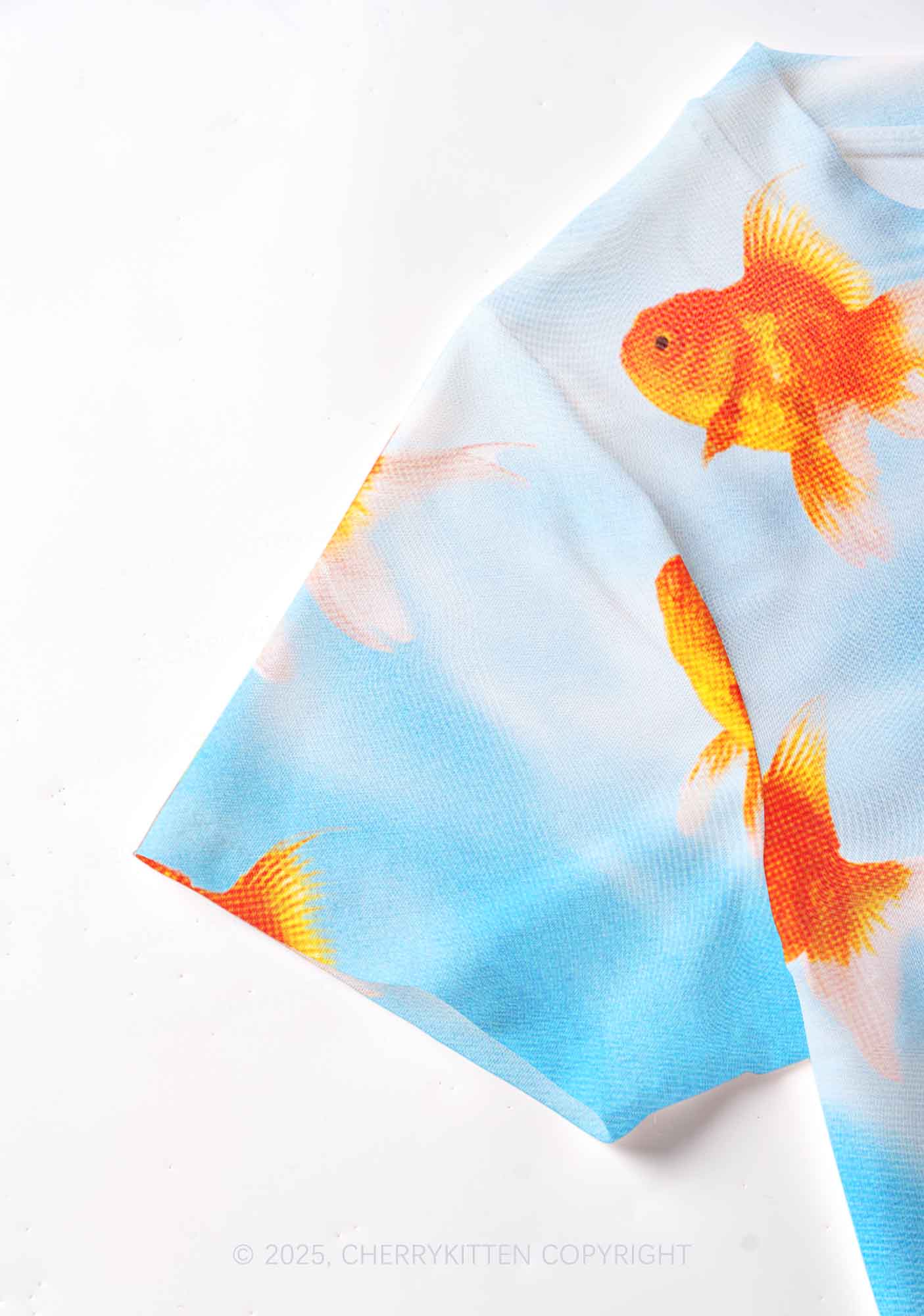 Goldfish Y2K Mesh Crop Top Cherrykitten