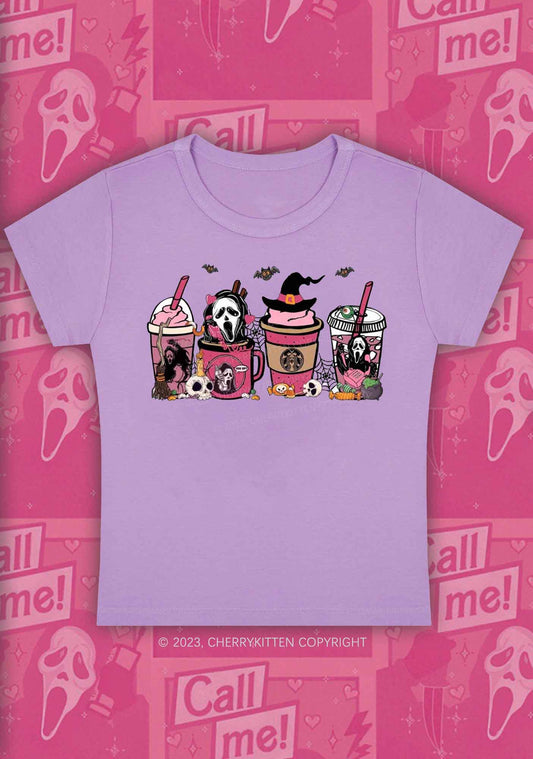 Halloween Drinks Baby Tee Cherrykitten