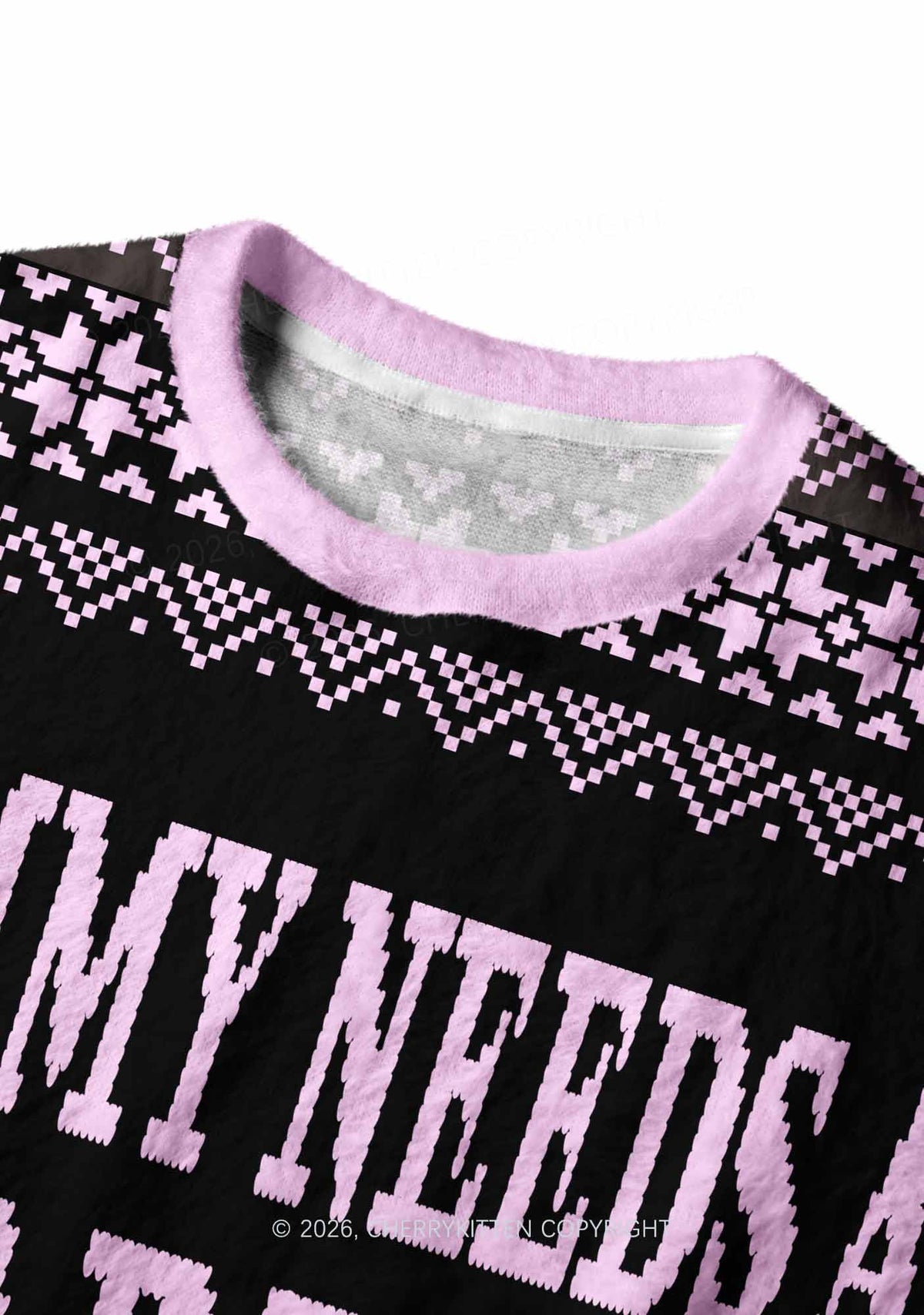 Mommy Needs A Cigarette Y2K Knit Sweatshirt Cherrykitten