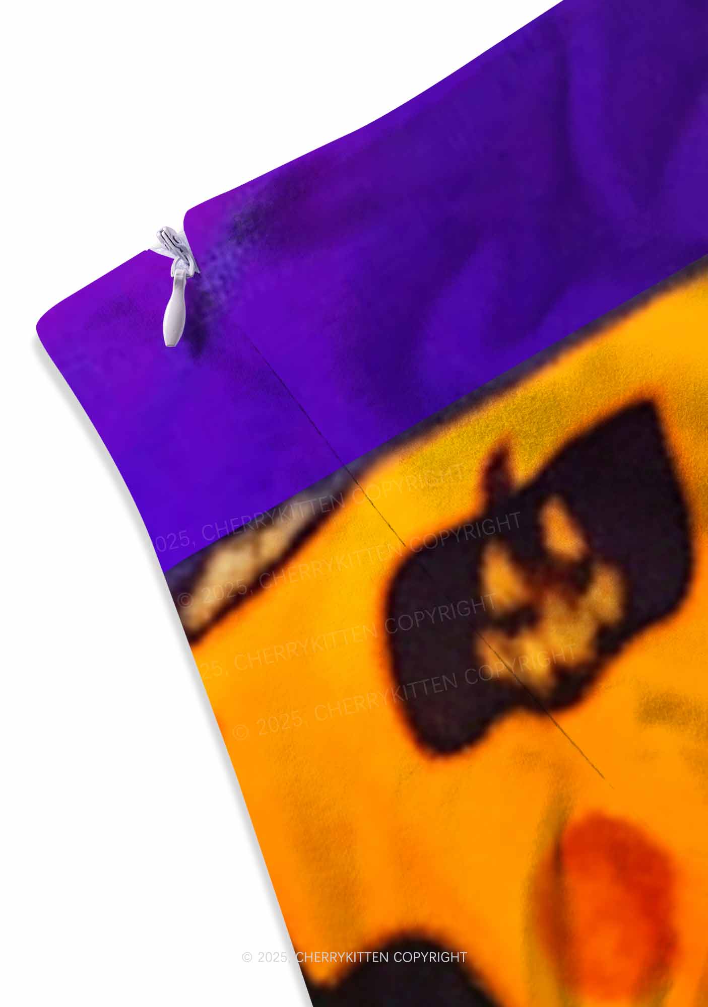 Halloween Sparkle Witch Ratz Y2K Print Mini Skirt Cherrykitten
