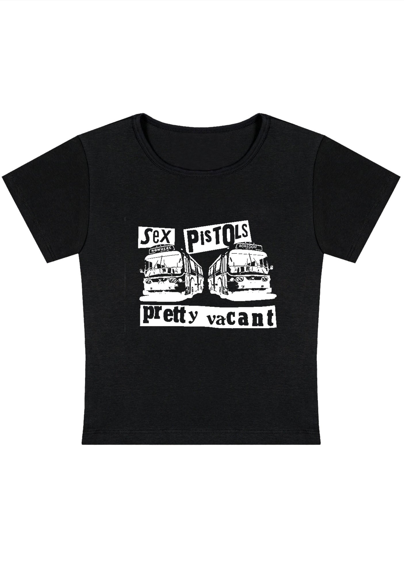 Curvy SP Band Pretty Vacant Baby Tee