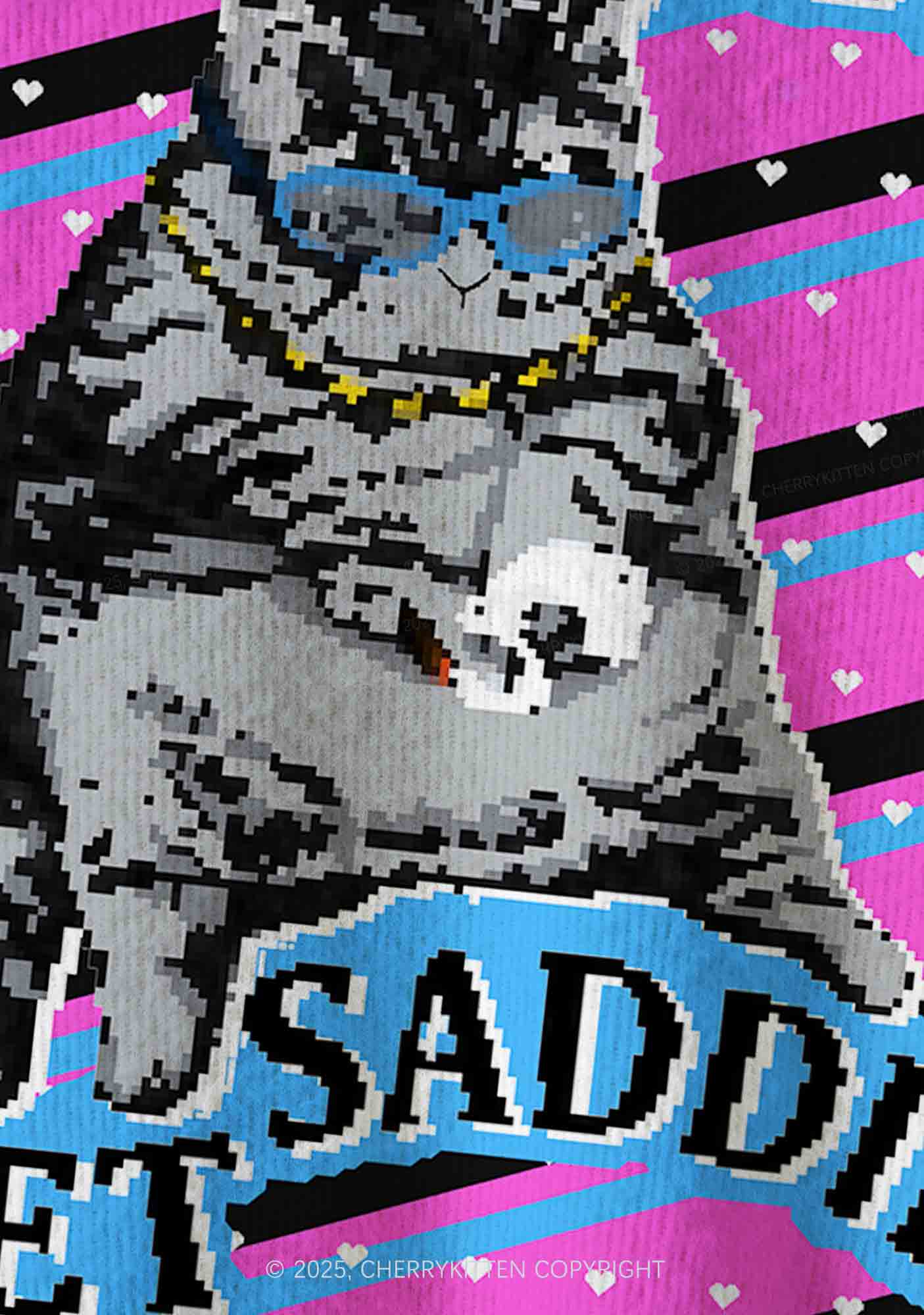 Even Baddies Get Saddies Y2K Christmas Cardigan Knit Sweatshirt Cherrykitten