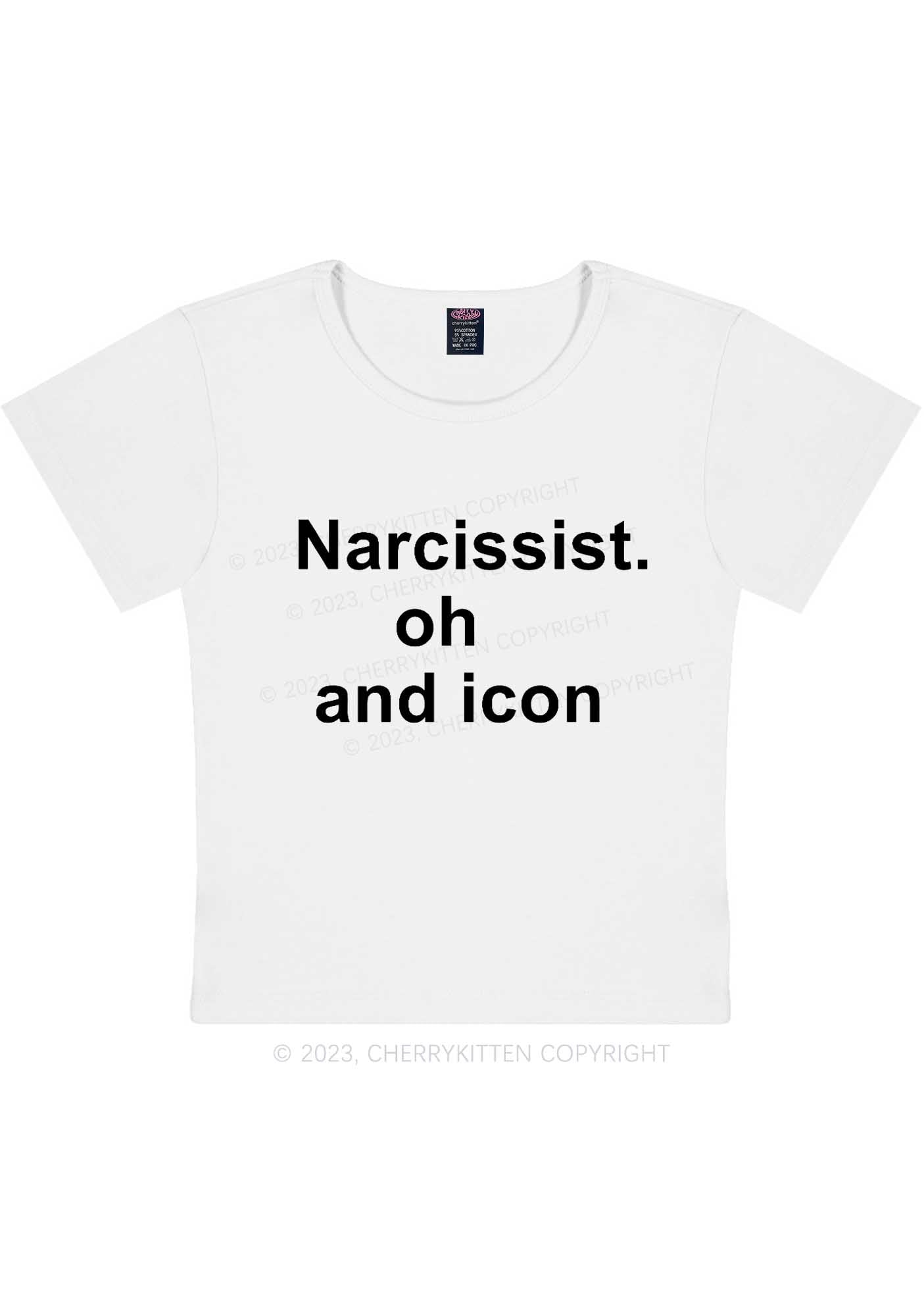 Narcissist Icon Y2K Baby Tee Cherrykitten