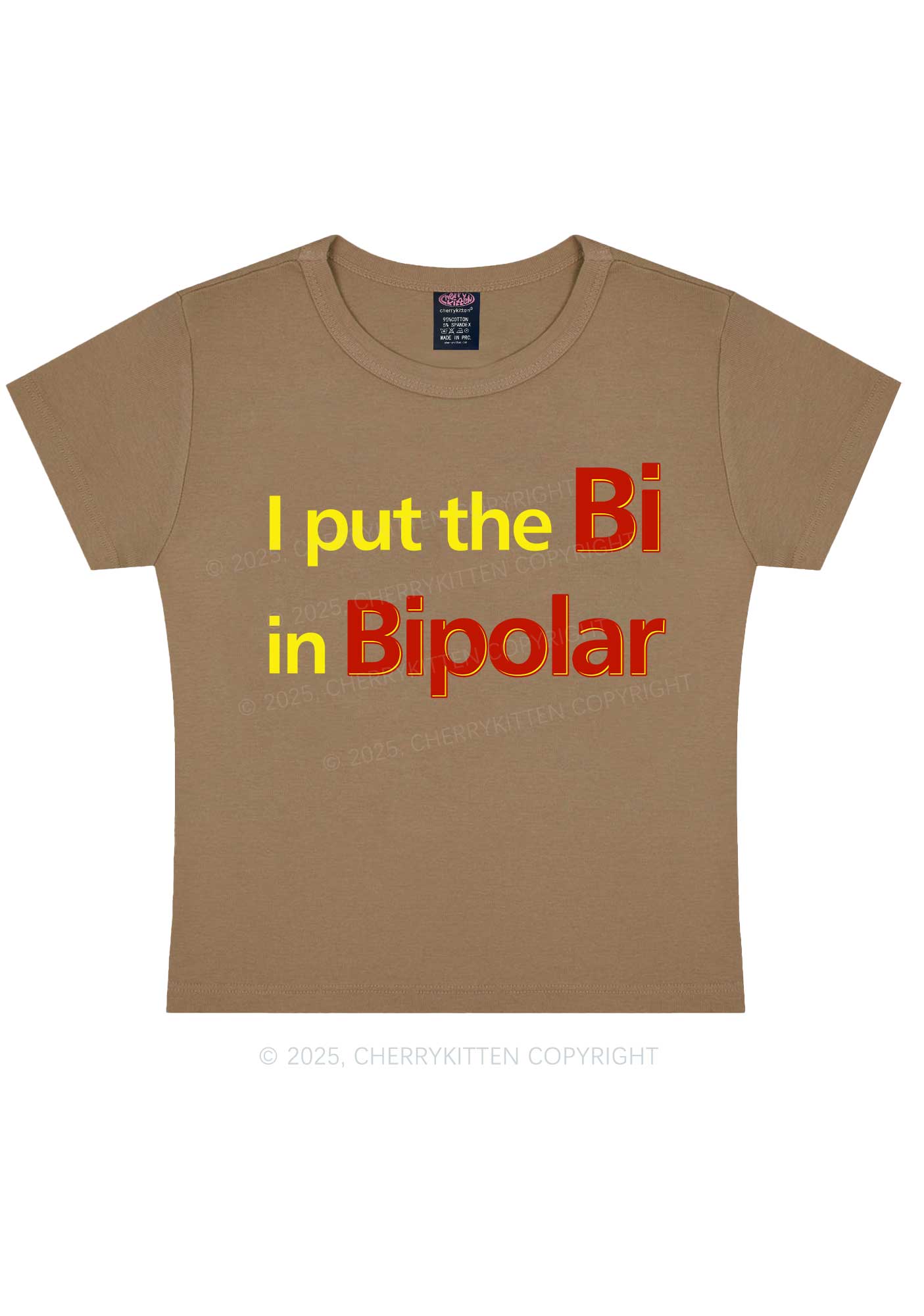 Bi In Bipolar Y2K Baby Tee Cherrykitten