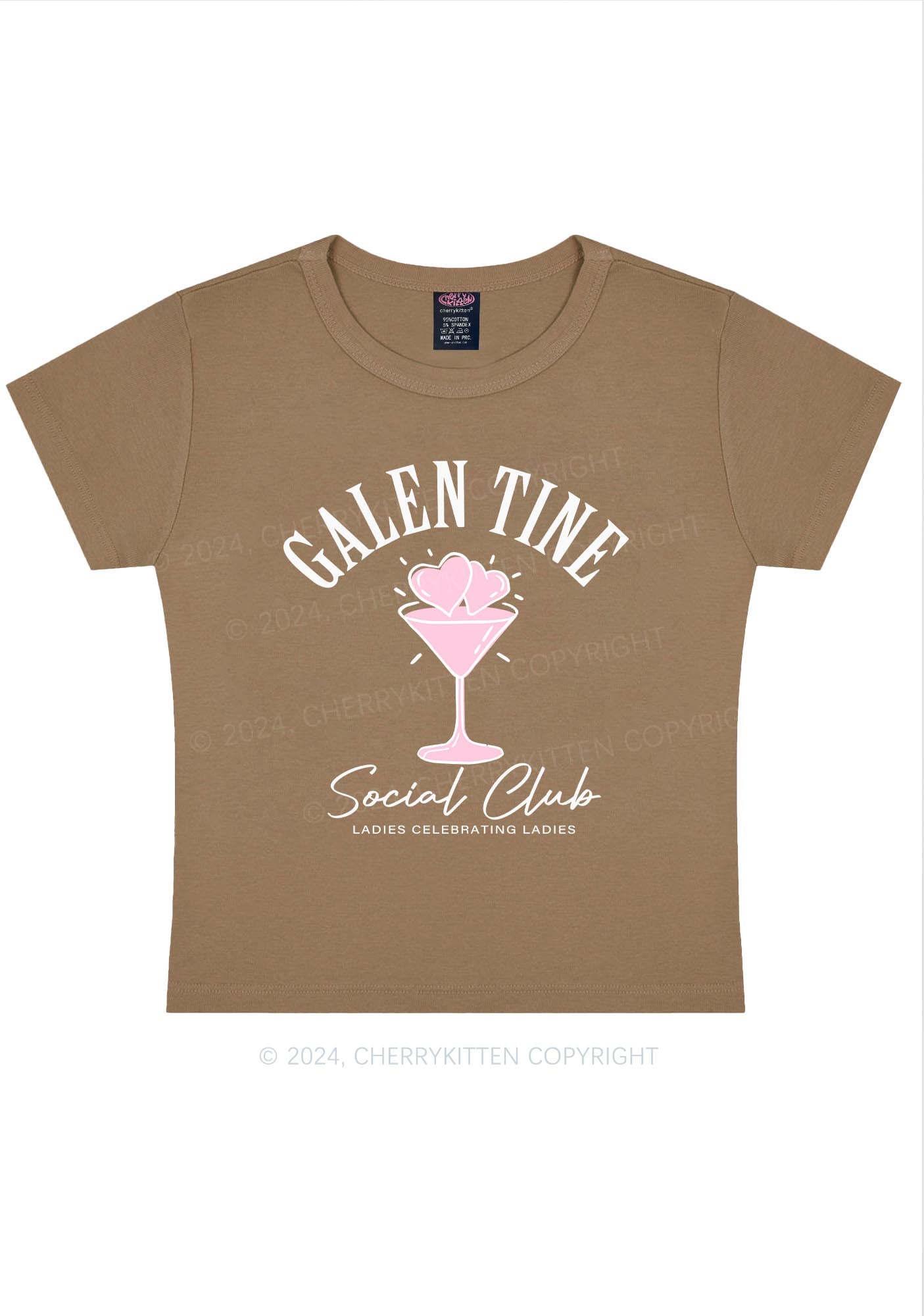 Galentine Social Club Y2K Valentine's Day Baby Tee Cherrykitten