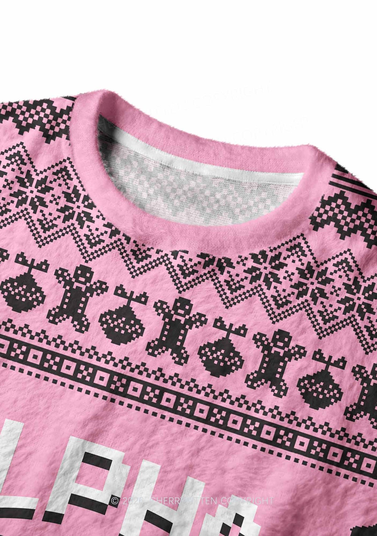 Unicorn Alpha Male Y2K Christmas Knit Sweatshirt Cherrykitten