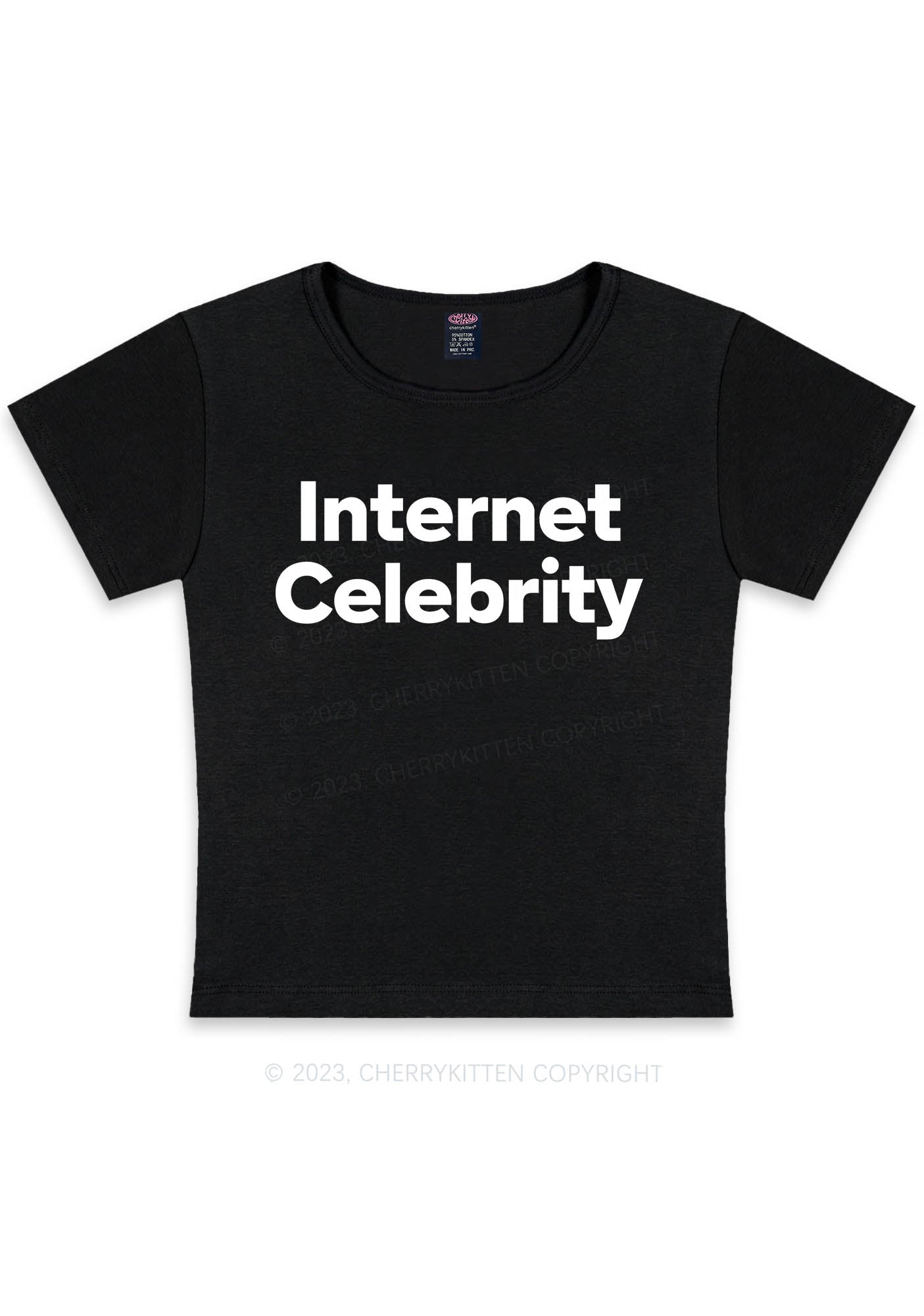 Curvy Internet Celebrity Y2K Baby Tee Cherrykitten