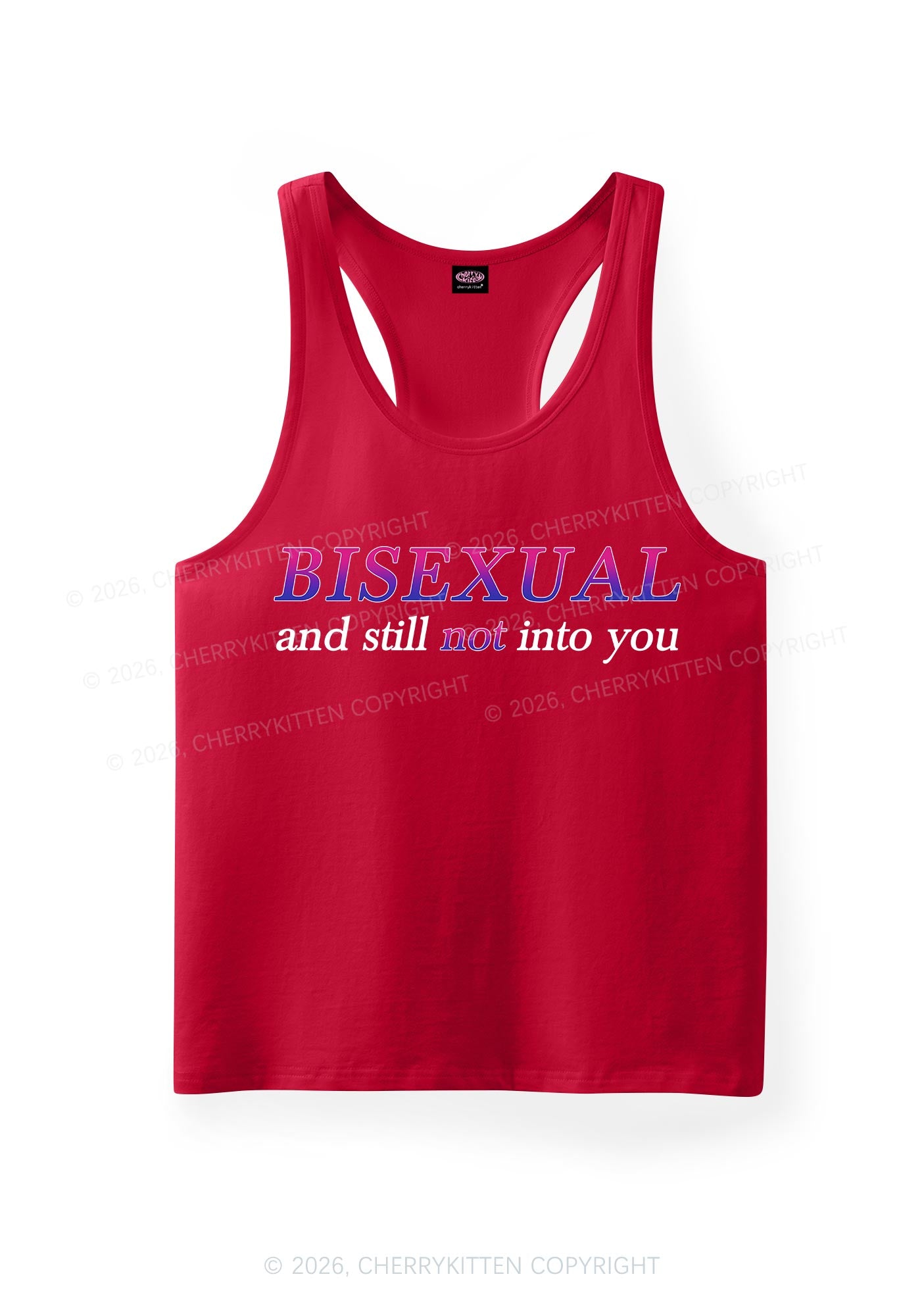 Bisexual And Still Not Into You Pride Y2K Men Racerback Tank Top Cherrykitten