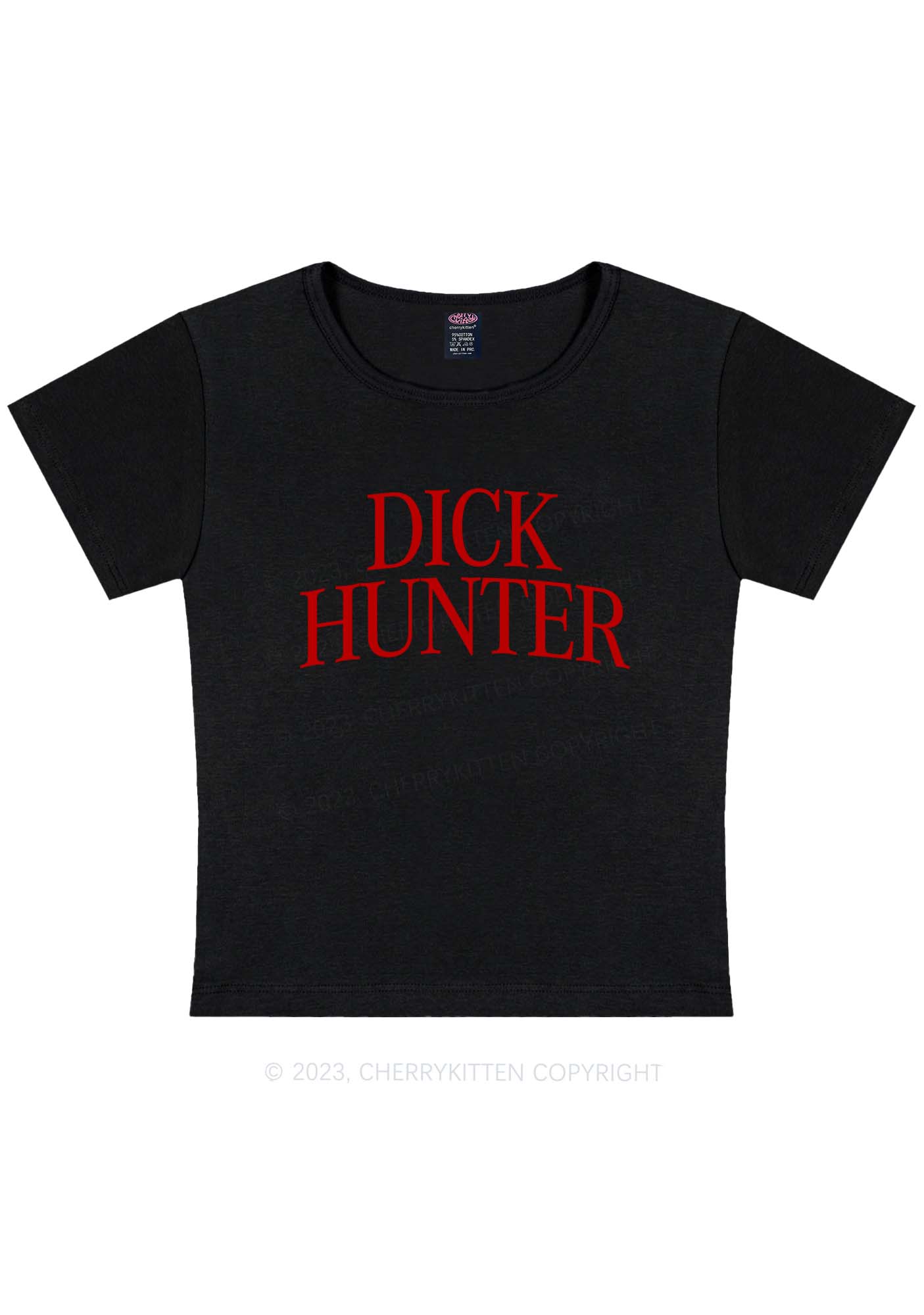 Curvy Dxxk Hunter Y2K Baby Tee Cherrykitten