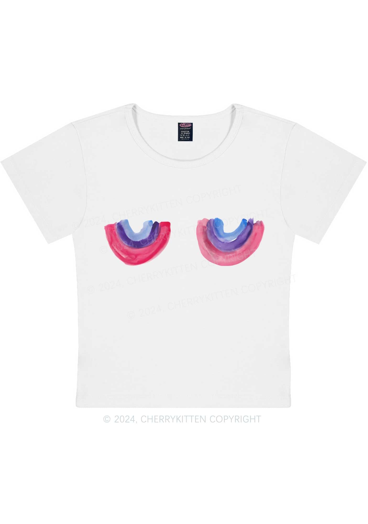 Curvy Bisexual Bxxb Y2K Baby Tee Cherrykitten