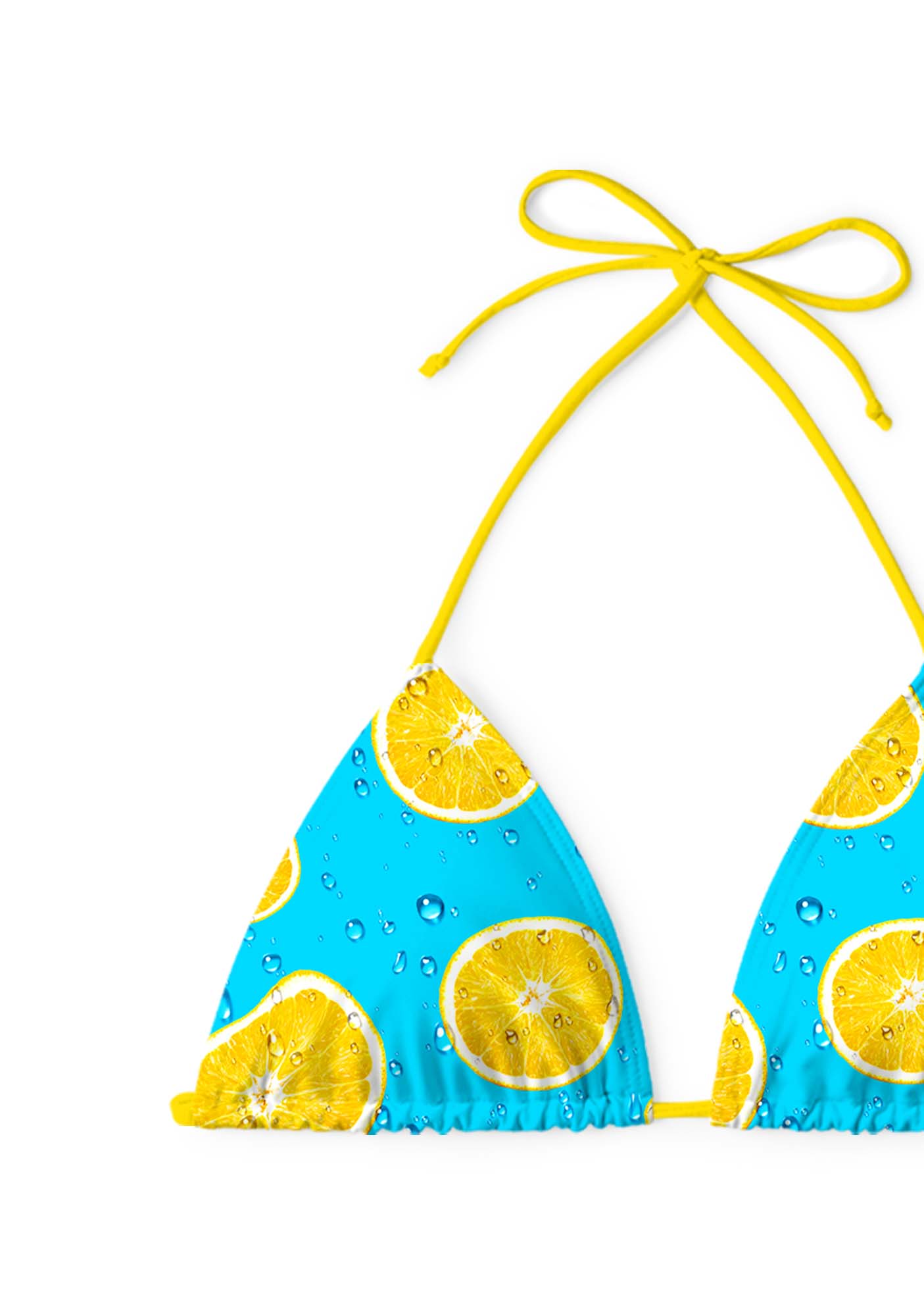 Yellow Lemon Y2K Print Bikini Set Cherrykitten