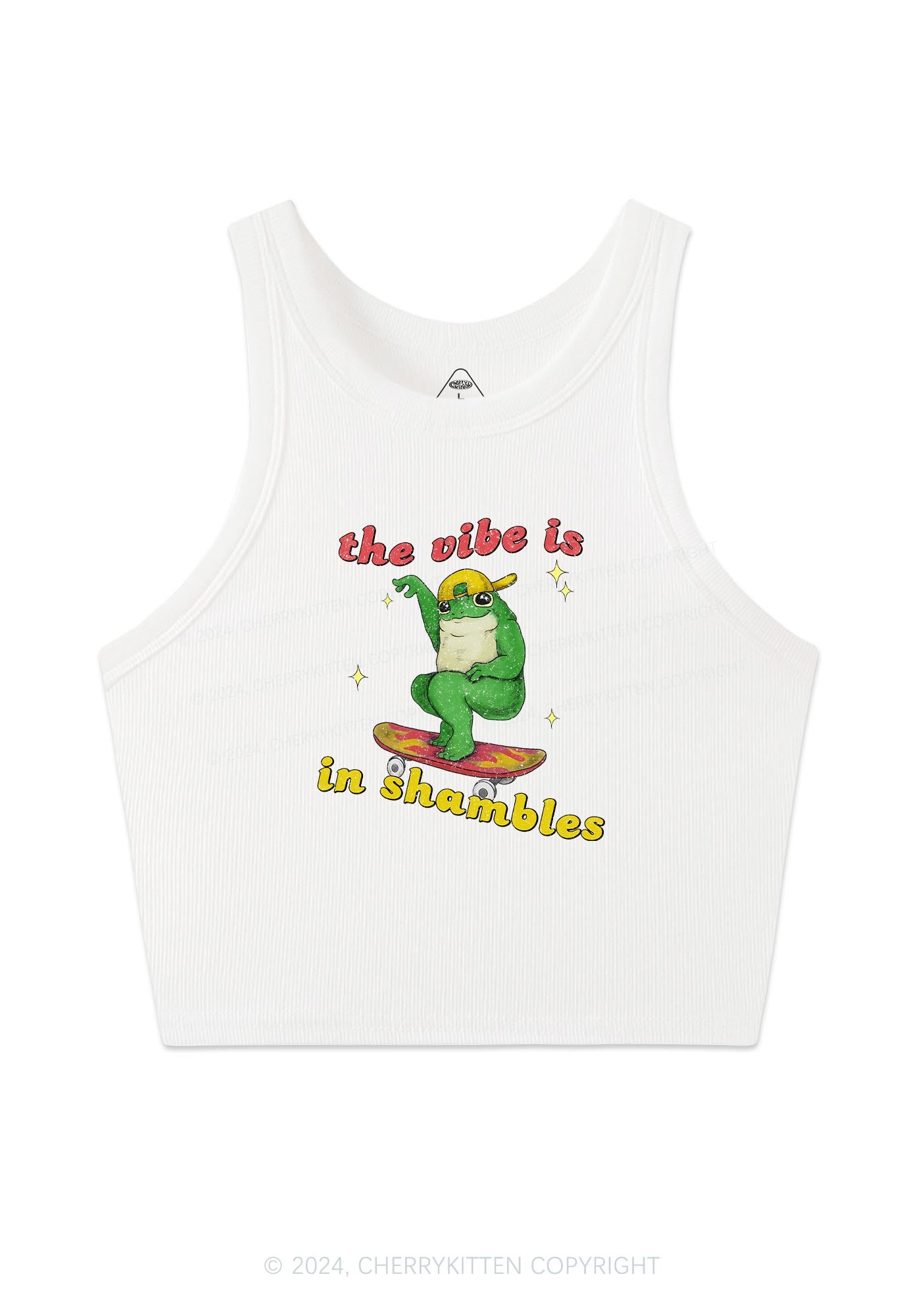 Shambles Vibe Y2K Crop Tank Top Cherrykitten